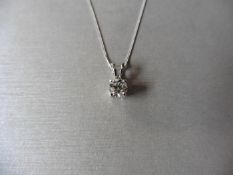 0.25ct diamond solitaire pendant. I colour, si2 clarity. Split bale attached in platinum 950. (ct