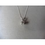 0.25ct diamond solitaire pendant. I colour, si2 clarity. Split bale attached in platinum 950. (ct