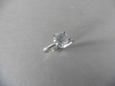 1.25ct diamond solitaire ring set with an enhanced brilliant cut diamond, H colour I2 clarity. 4