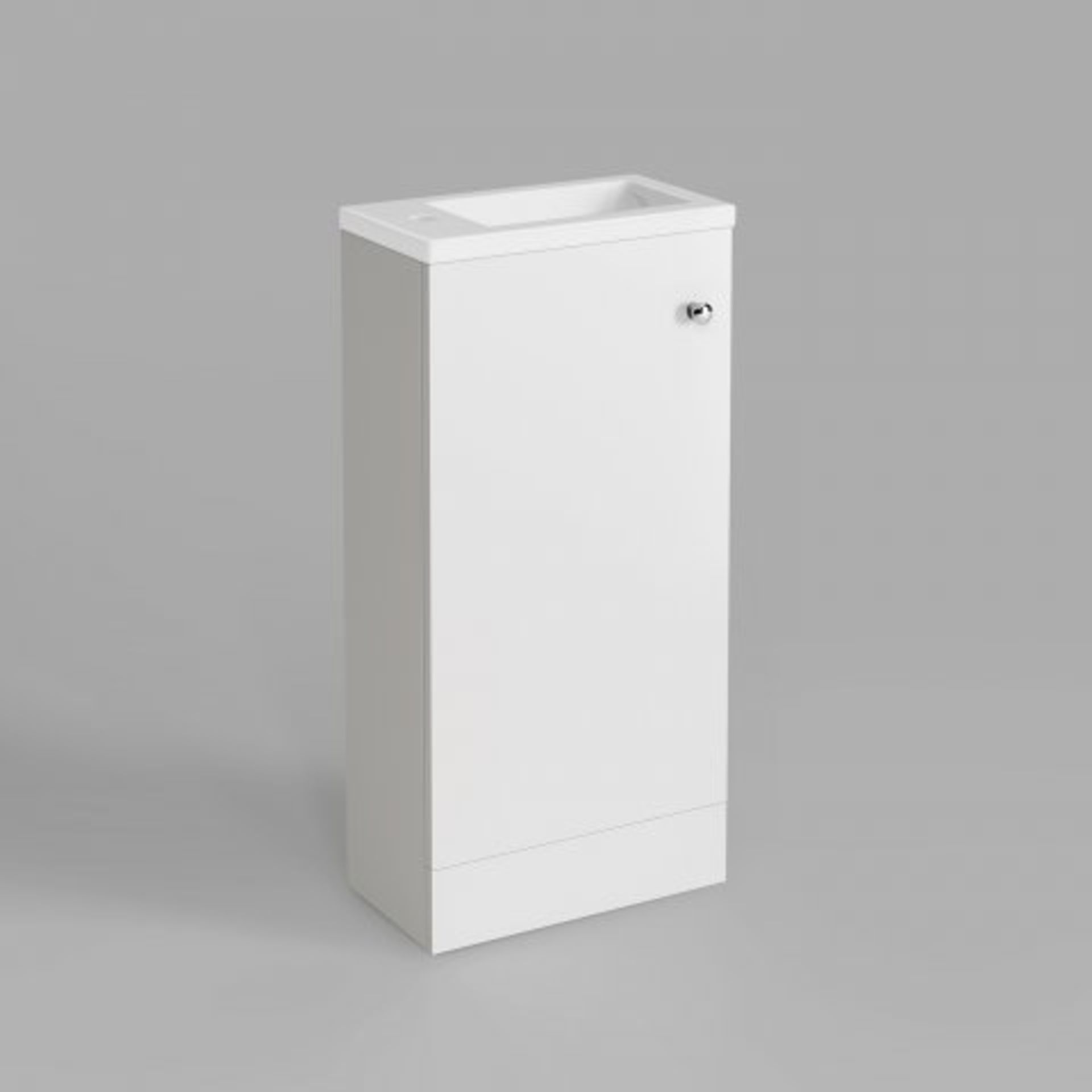 (K183) 400mm Blanc Matte White Basin Unit - Floor Standing. RRP £199.99. With its contemporary, - Image 3 of 4