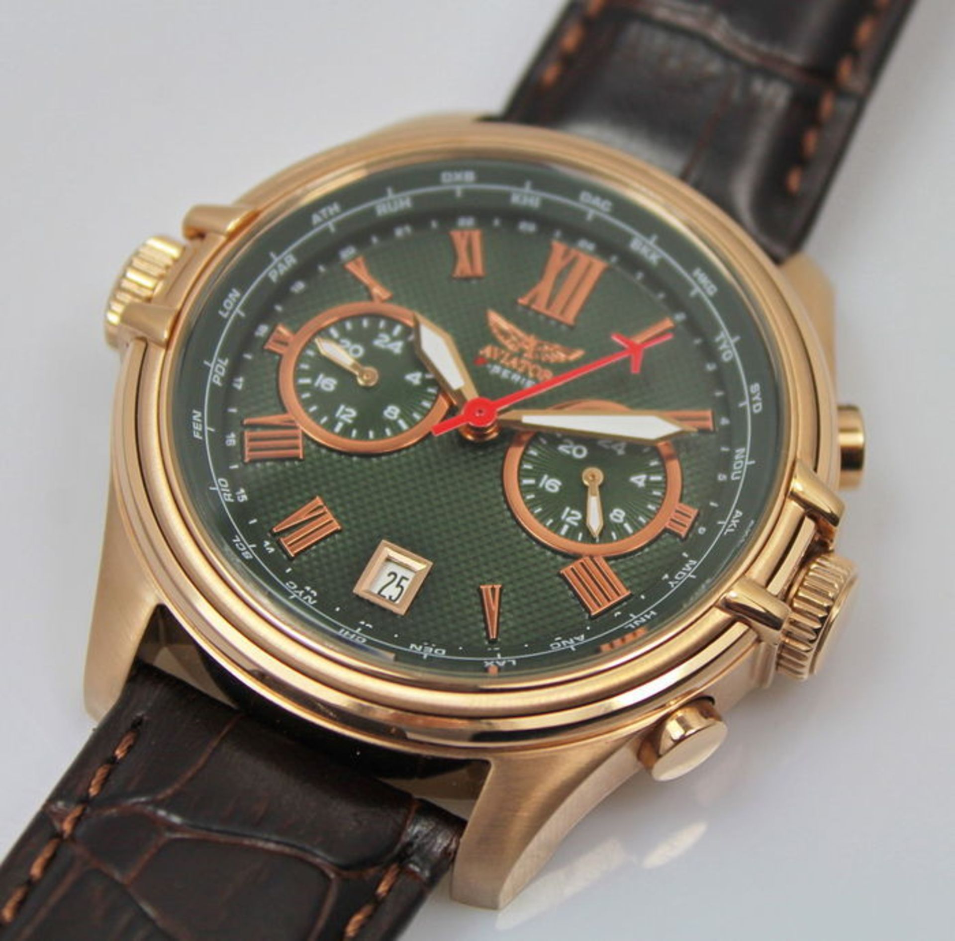 Aviator F Series Rose Gold Plated Chrono - Men's Watch