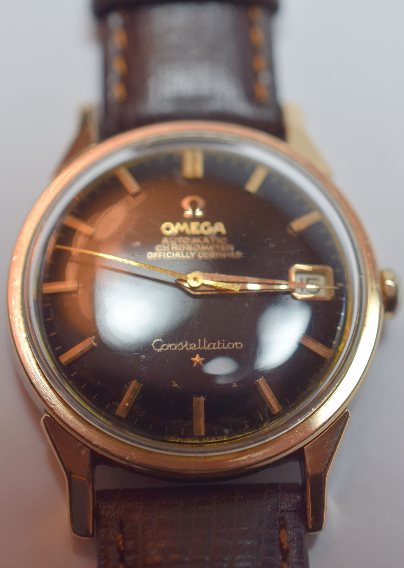 Omega Constellation Black Dial Gold Capped On Chrome c1960/70s ***Reserve Reduced*** - Image 7 of 8
