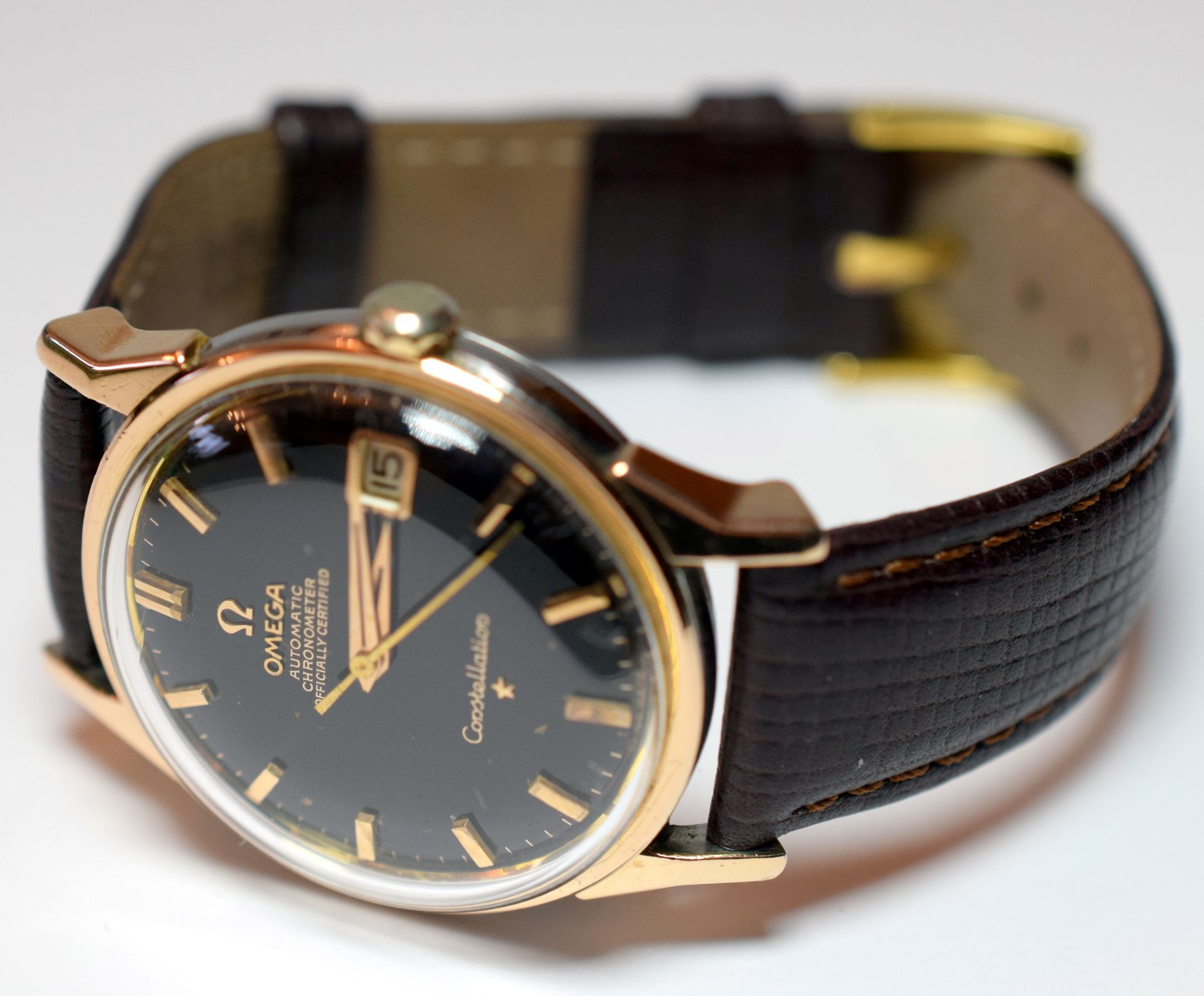 Omega Constellation Black Dial Gold Capped On Chrome c1960/70s ***Reserve Reduced***