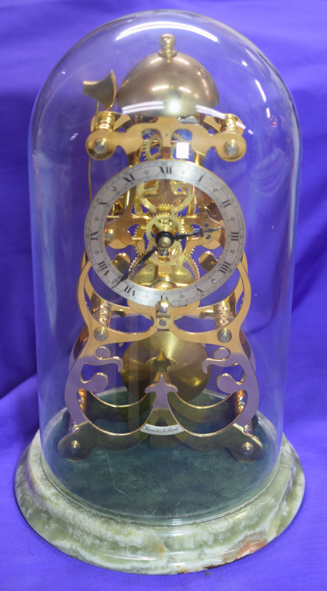 Thwaites and Reed Glass Domed 8 Day Skeleton Clock Serviced ***Reserve reduced***