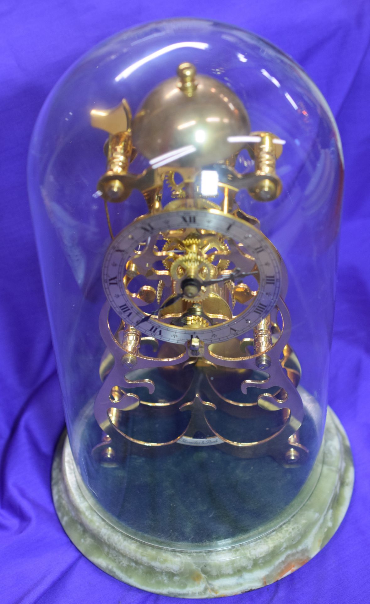 Thwaites and Reed Glass Domed 8 Day Skeleton Clock Serviced ***Reserve reduced*** - Image 2 of 8