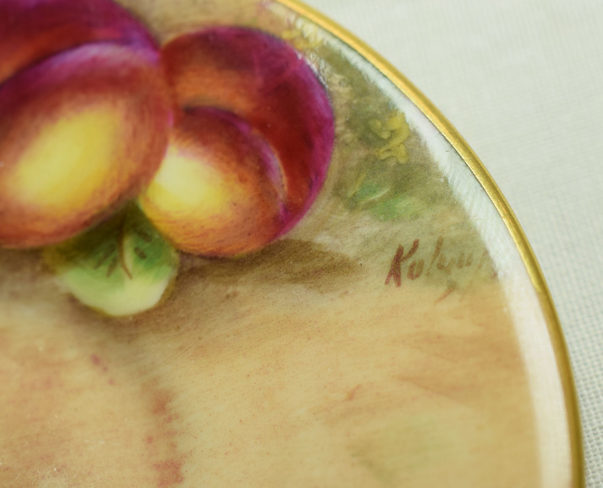 Royal Worcester Hand Painted Tea Cup And Saucer Possible Kitty Blake ***Reserve Lowered*** - Image 3 of 8