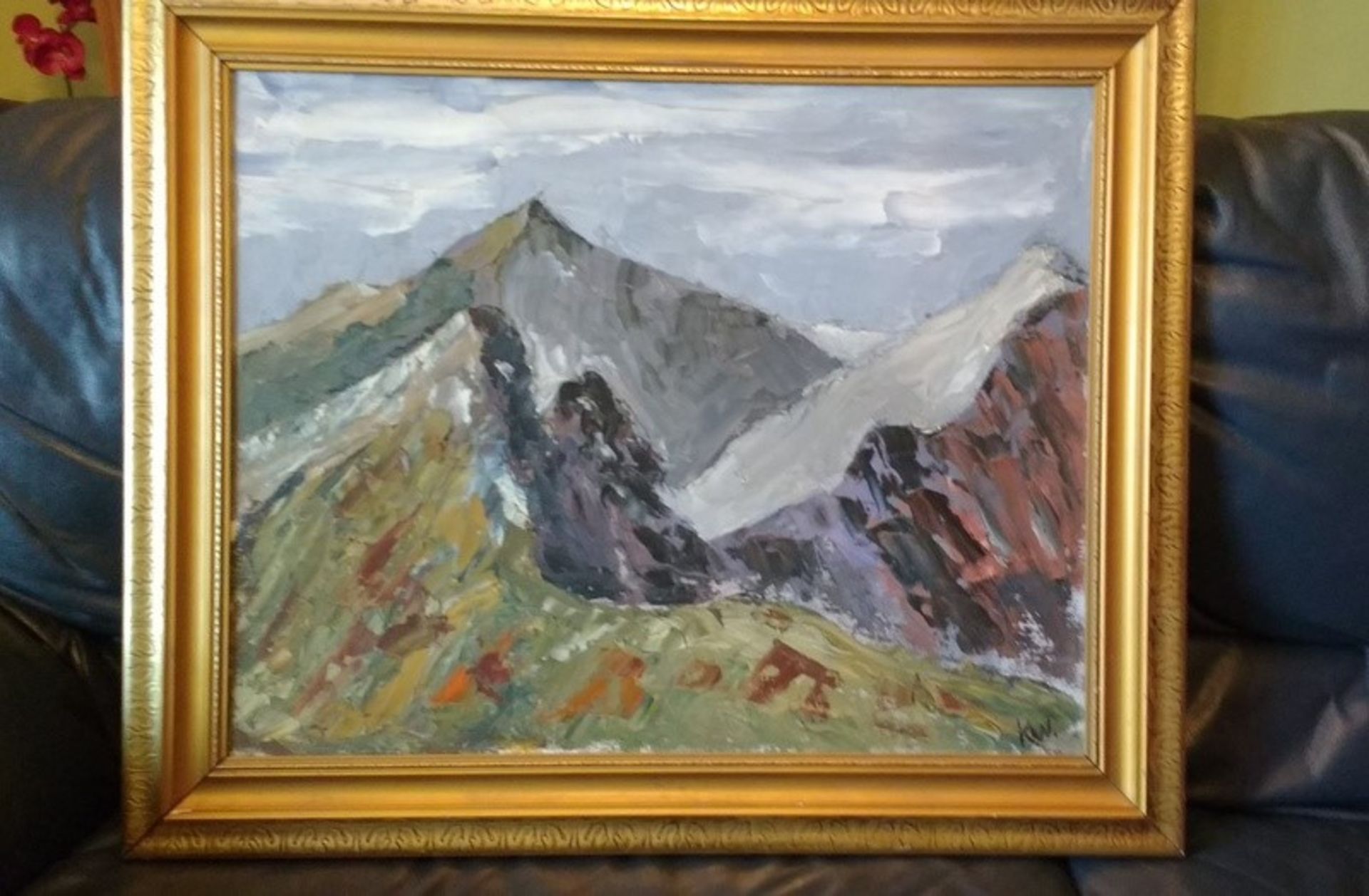 Attributed to Sir Kyffin Williams Oil On Board Of Snowdon Horseshoe With Crib Goch *Reserve Lowered*