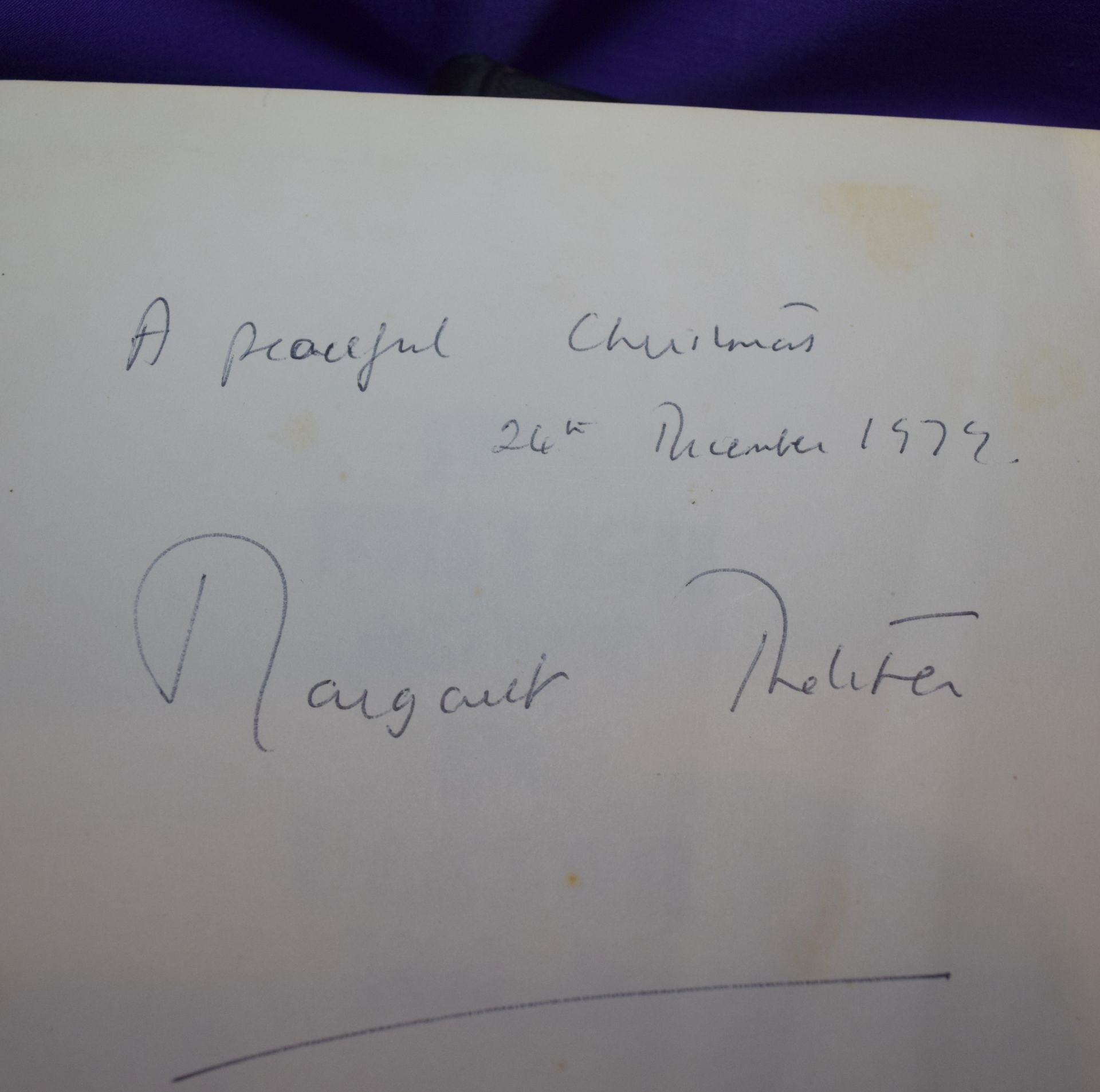 The British Army In Ulster Vols 1/2/3 One signed by Margaret Thatcher Christmas Eve 1979 - Image 2 of 3