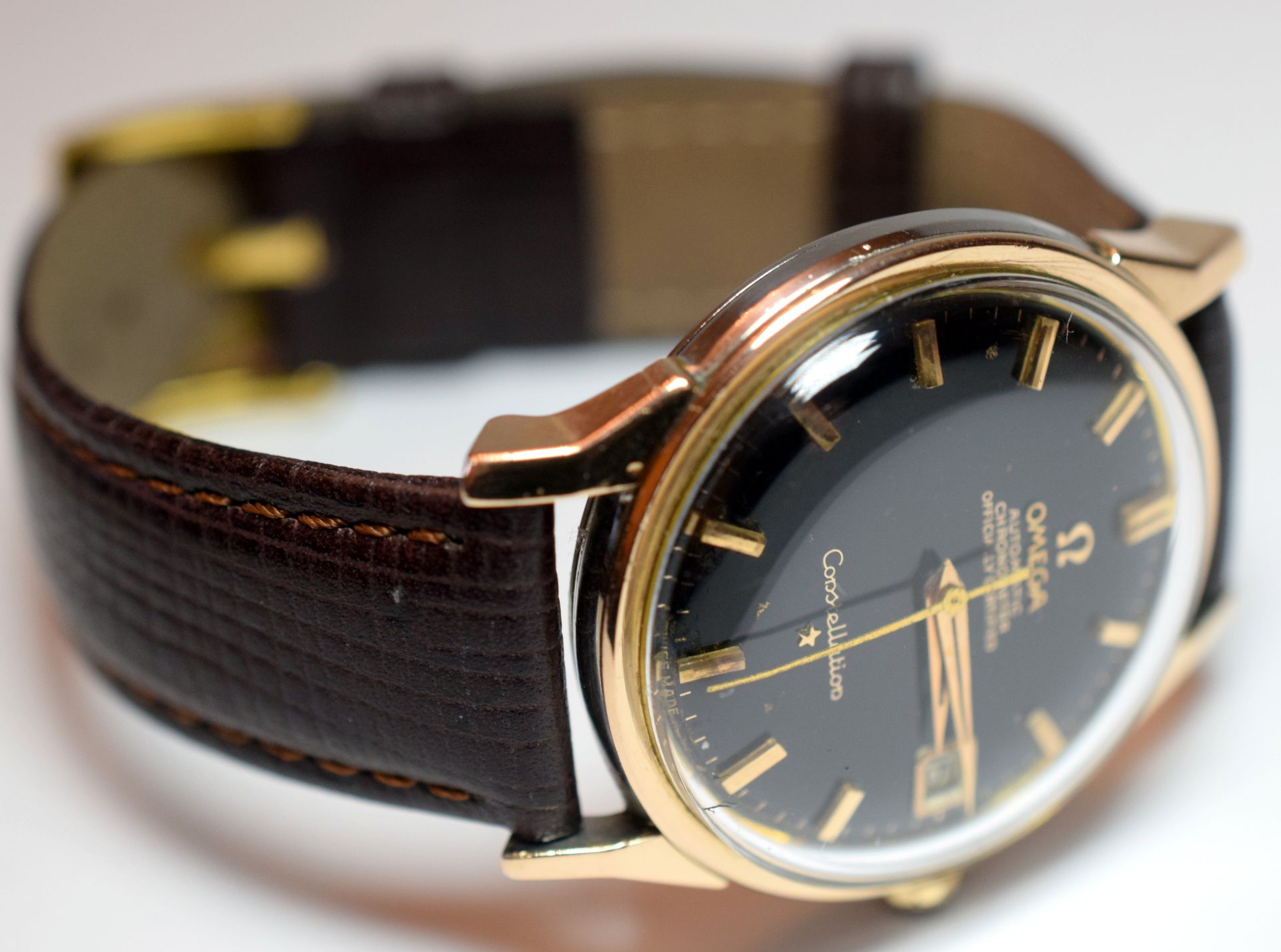 Omega Constellation Black Dial Gold Capped On Chrome c1960/70s ***Reserve Reduced*** - Image 2 of 8