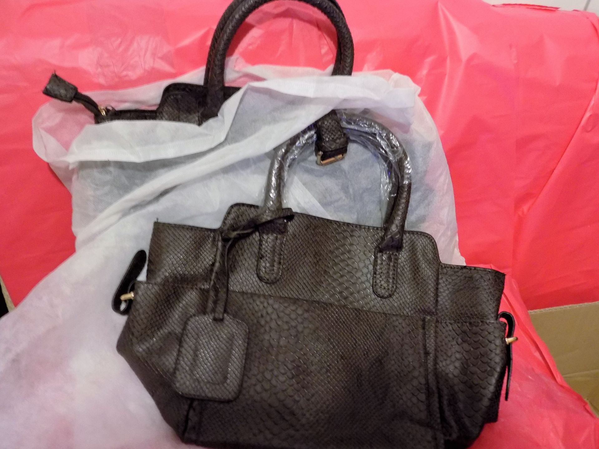 Selection of Ladies lingerie and faux leather handbags. Includes Heidi Klum, Obsessive, DKNY. - Image 2 of 2