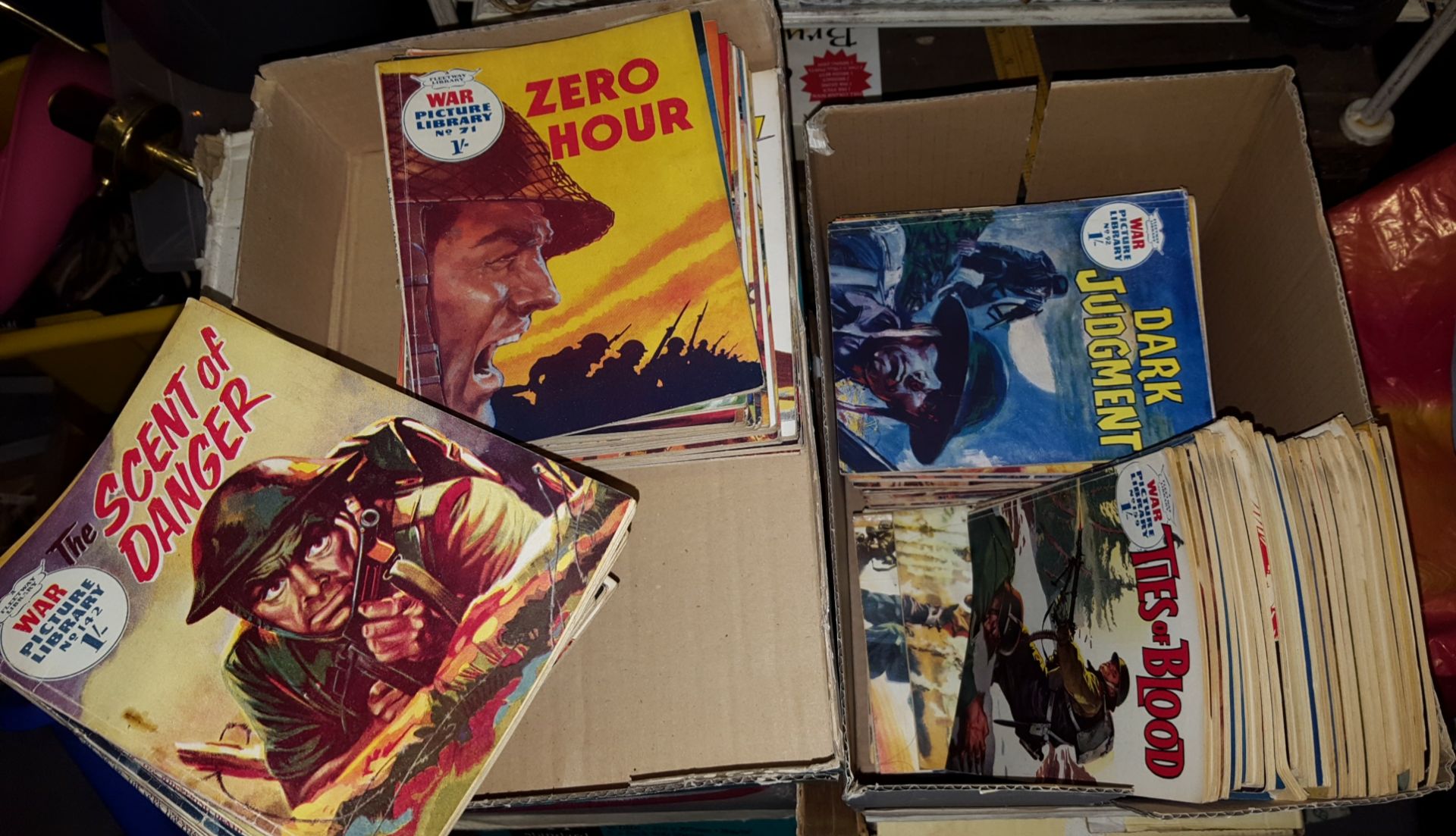 Box of Approximately 70 War Picture Library Comics