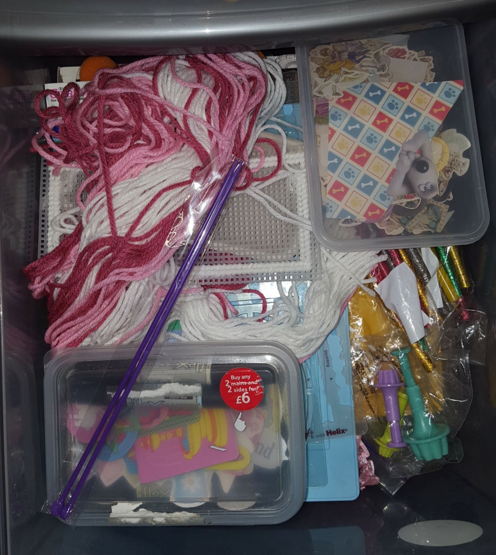 4 Drawer Storage Cabinet & Crafting Materials - Image 2 of 4