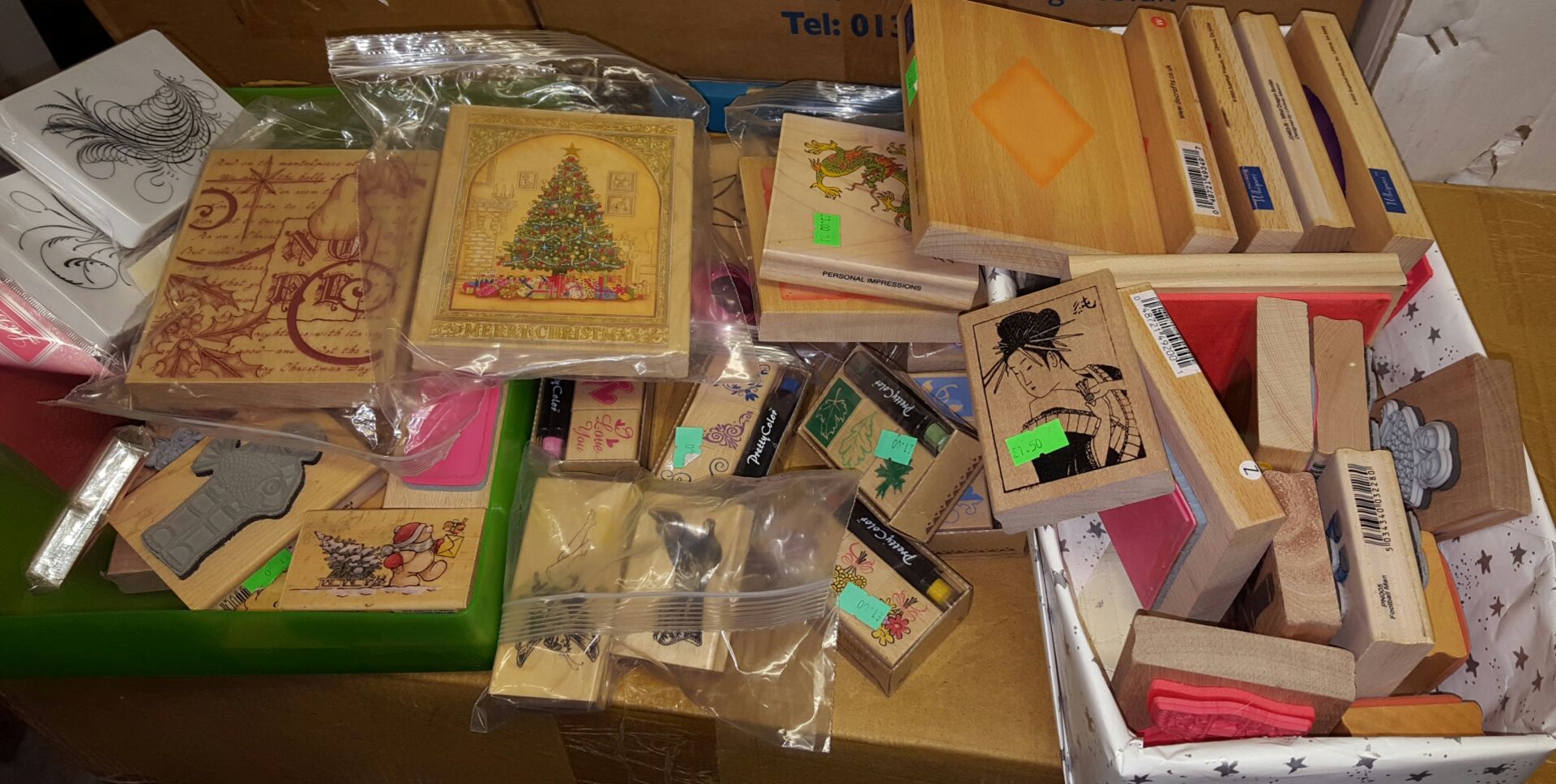 Box of approx 40 Crafting Printing Blocks