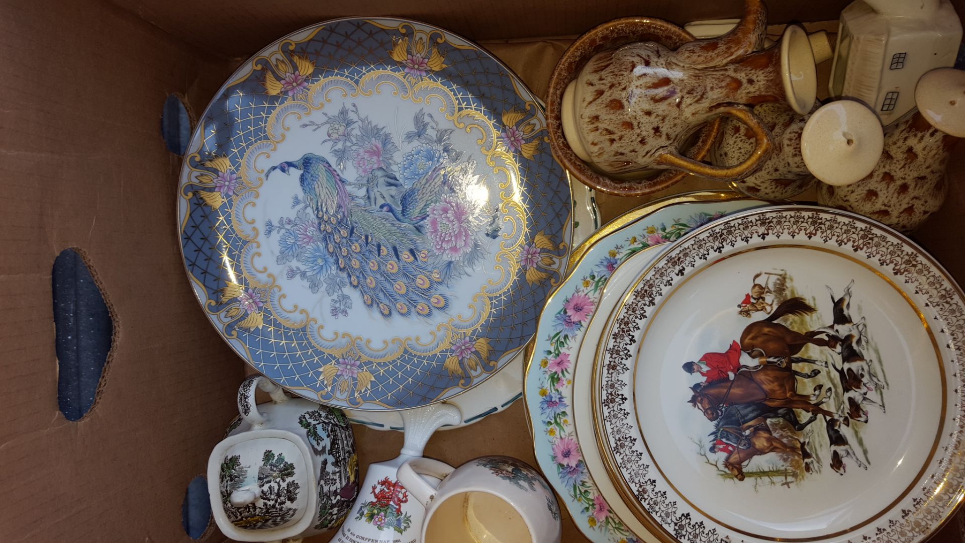 Box of Assorted Plates with Hunting or Game Scenes - Image 2 of 5