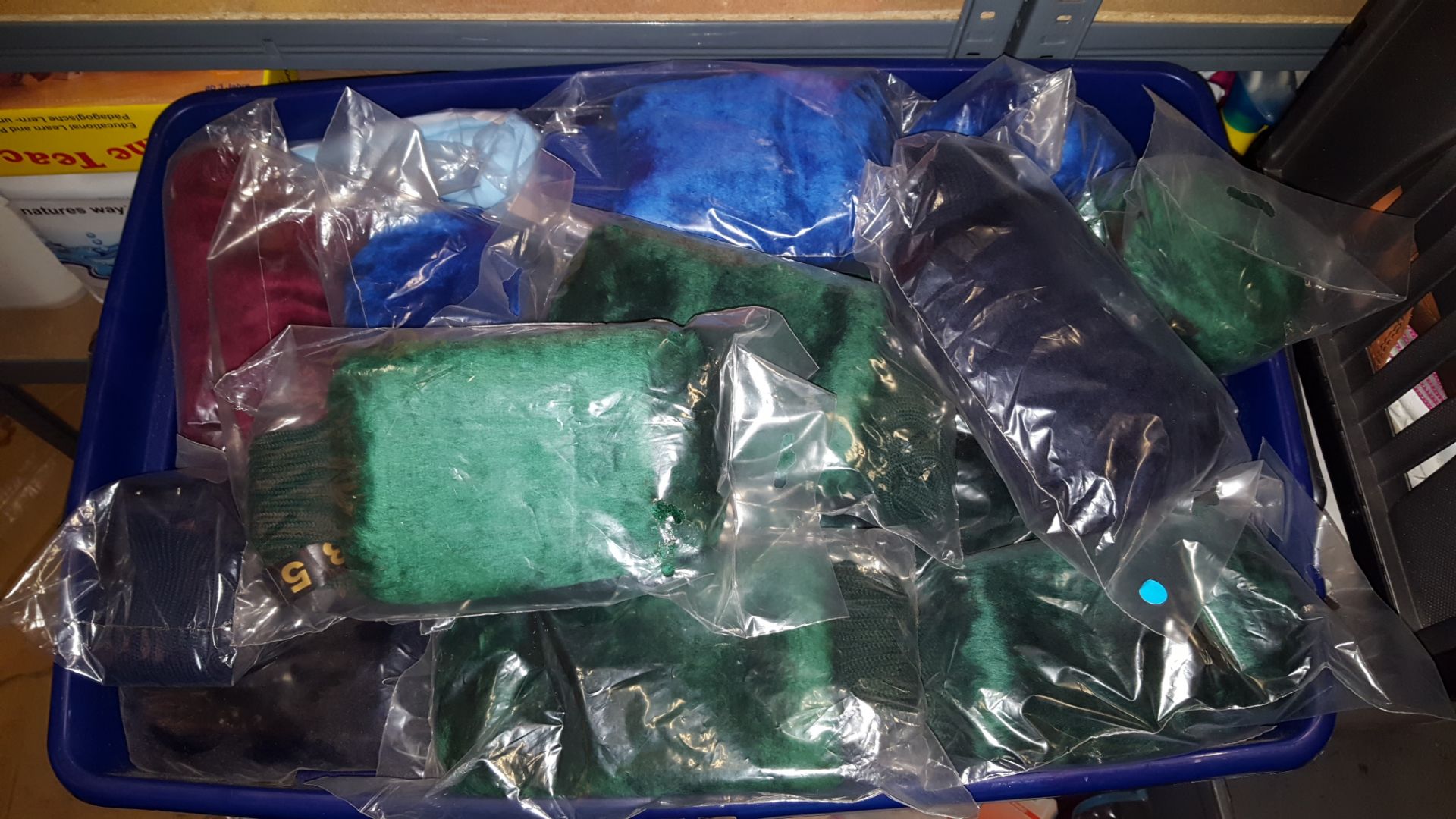 Box of approx 40 furry golf club covers assorted colours