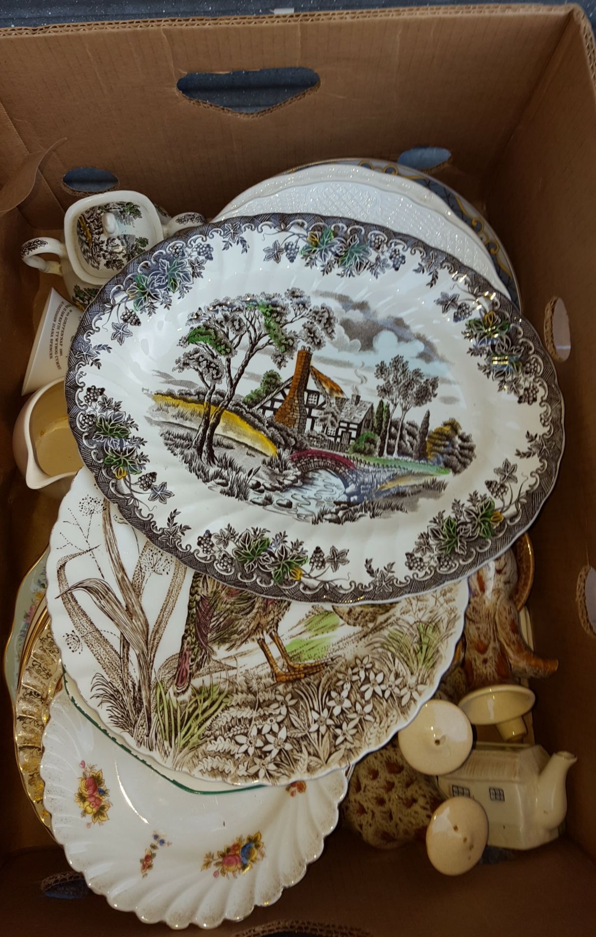 Box of Assorted Plates with Hunting or Game Scenes - Image 5 of 5