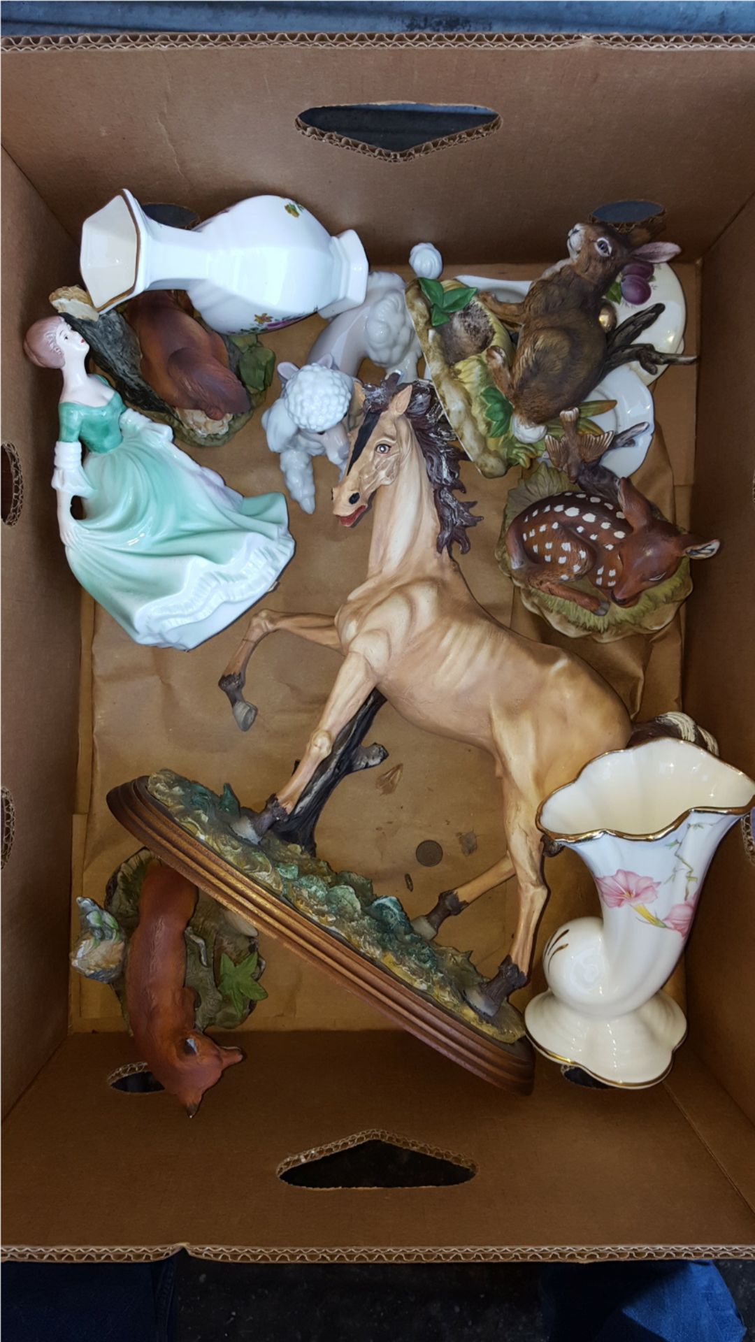 Box of Assorted Animal Figures & China Items - Image 2 of 2