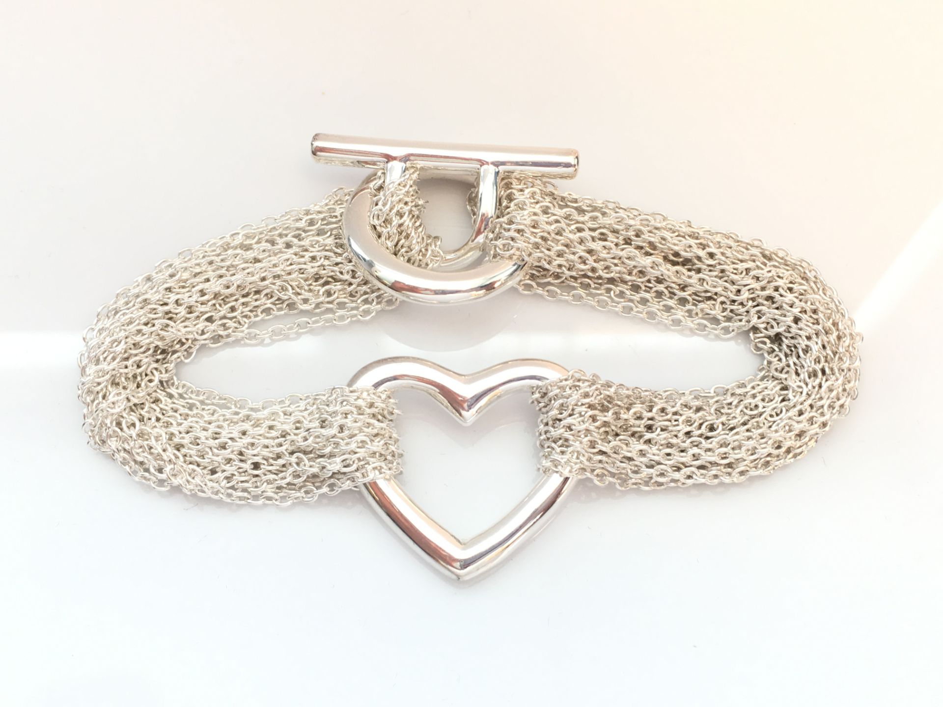 Tiffany Heart shaped Bracelet with bag - Image 3 of 4
