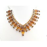 Golden Topaz .925 Silver Jewellery Necklace