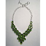 Peridot Gems .925 Silver Jewellery Necklace 18 Inches