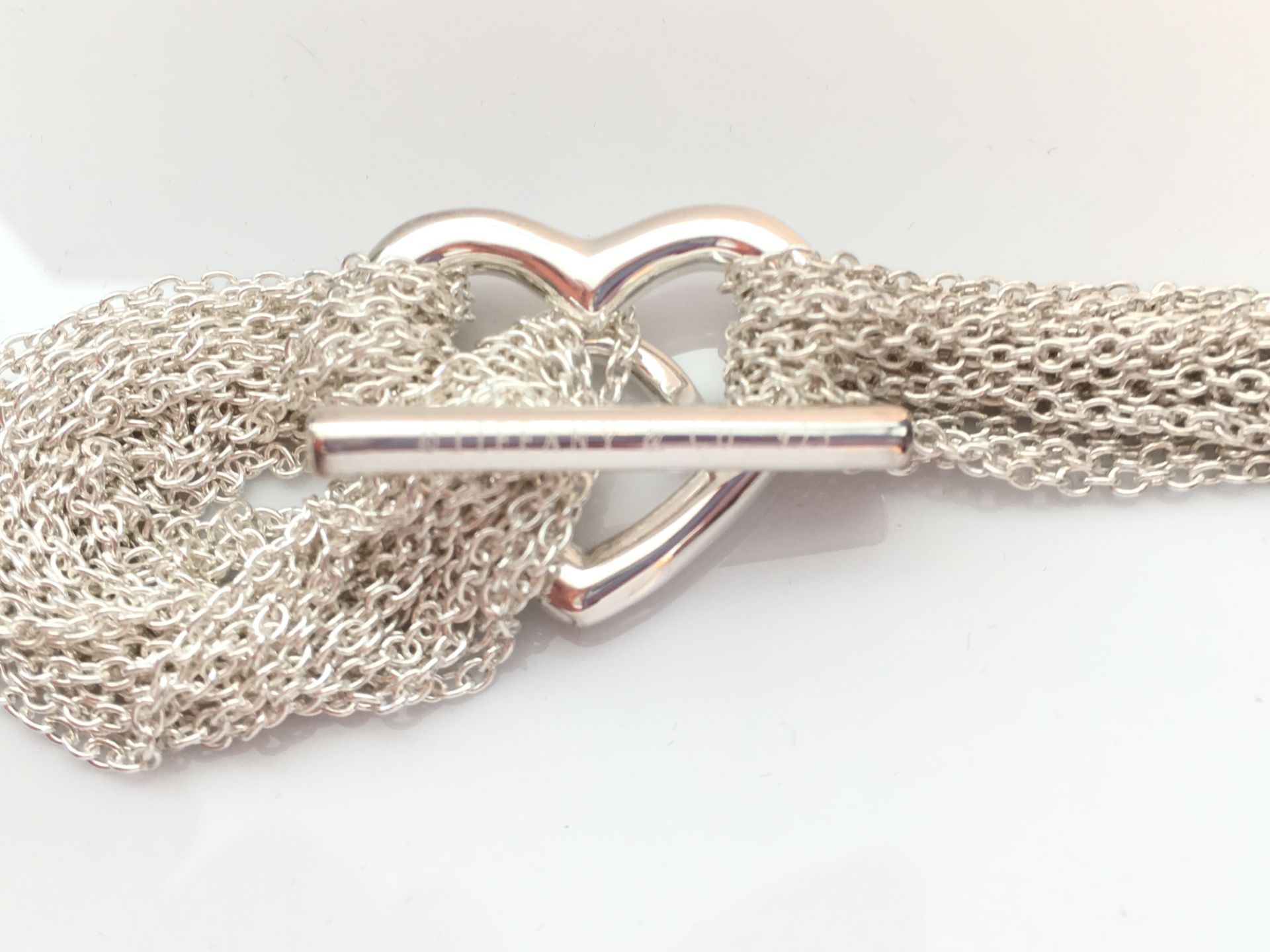 Tiffany Heart shaped Bracelet with bag - Image 2 of 4