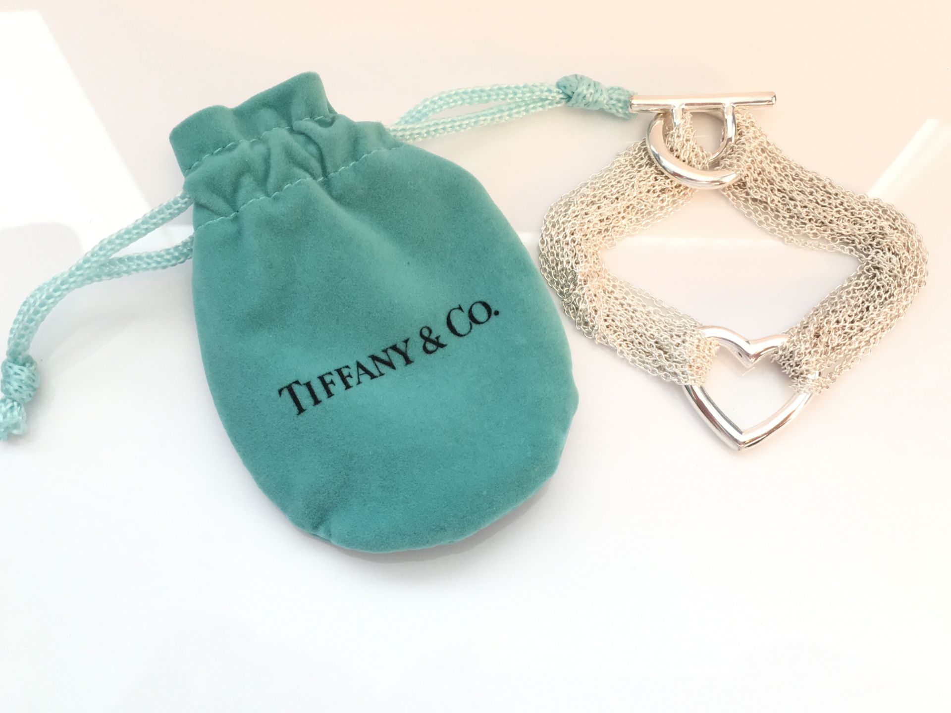 Tiffany Heart shaped Bracelet with bag - Image 4 of 4