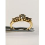 14K Yellow Gold Diamond Ring