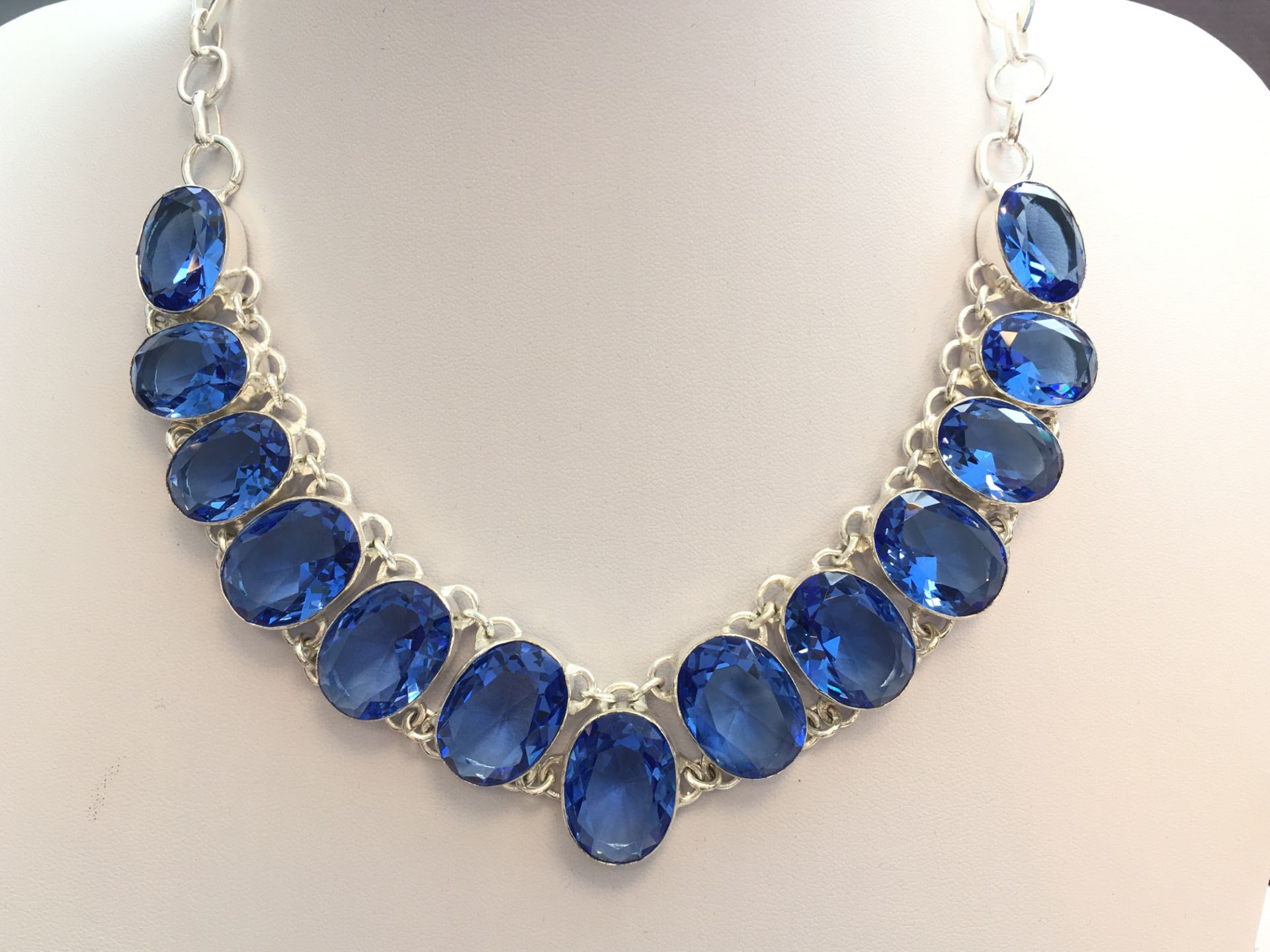 Tanzanite Quartz 925 Sterling Silver Necklace