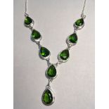 Peridot Gems .925 Silver Jewellery Necklace 18 Inches