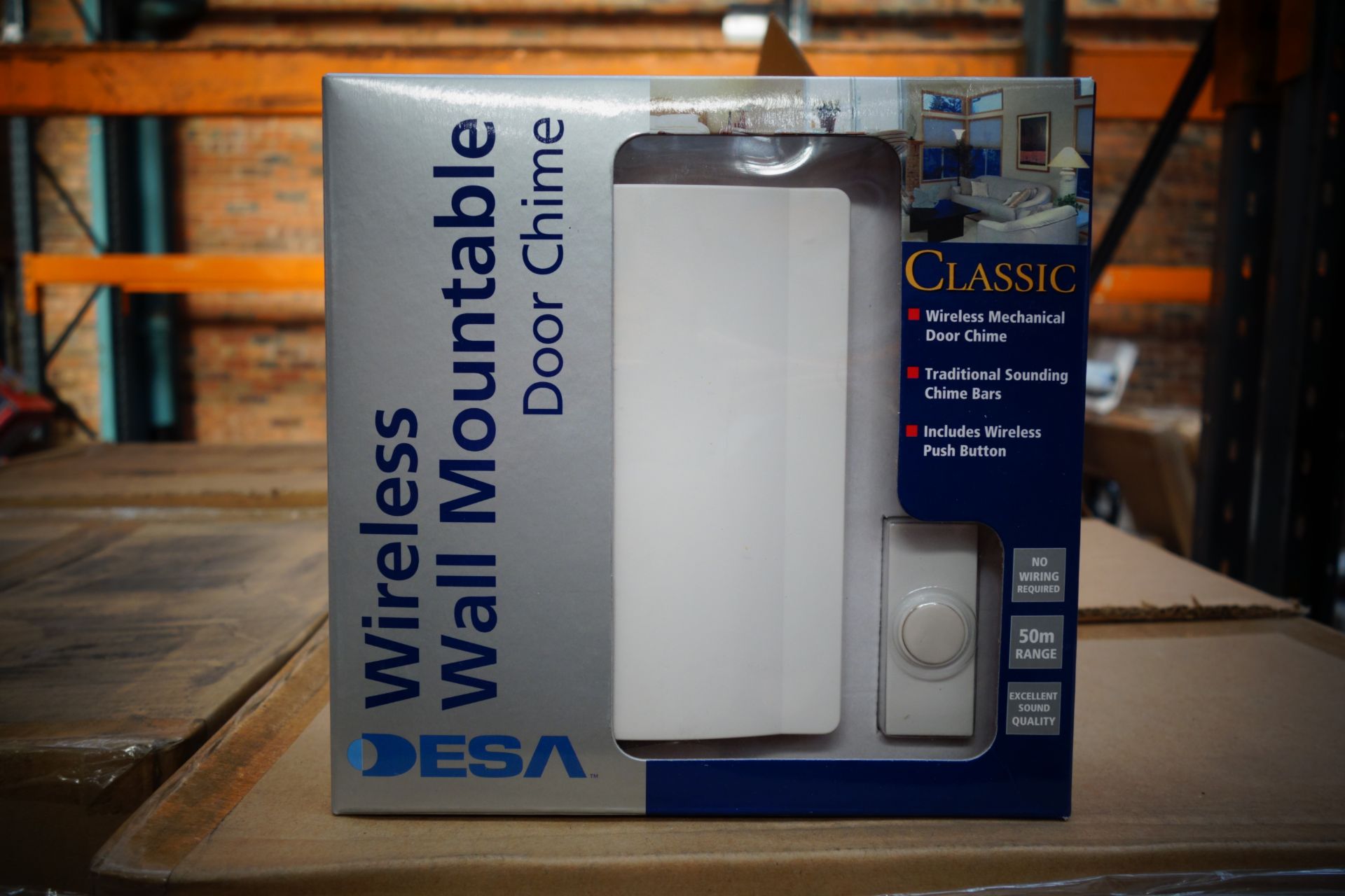 24 x New Desa Wireless Wall Mountable 50M Range Door Chimes. RRP £29.99 each, giving this lot a
