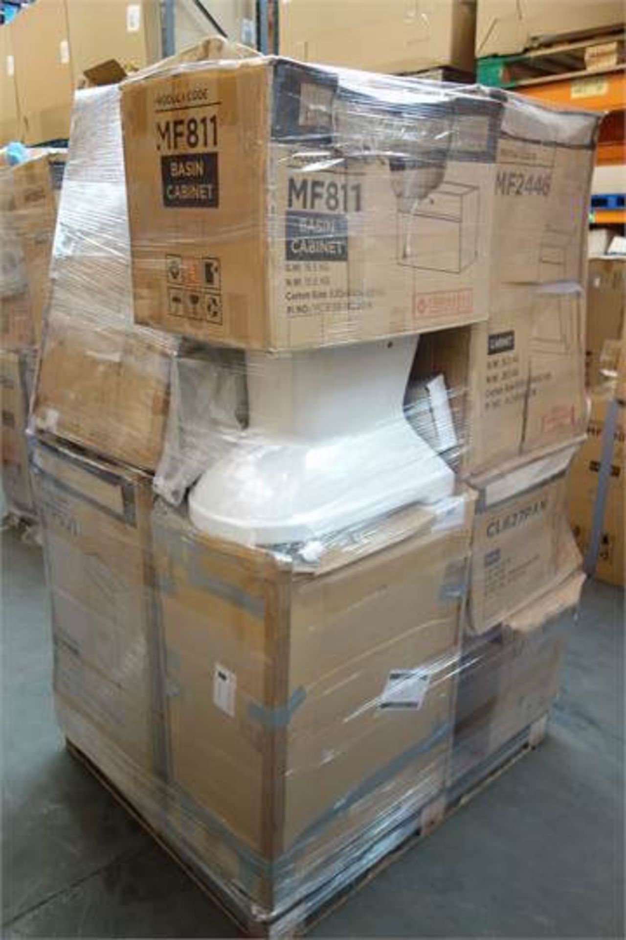 (N205) PALLET TO CONTAIN 18 x ITEMS OF VARIOUS BATHROOM STOCK TO INCLUDE: BASIN CABINET, BATHROOM - Image 3 of 3