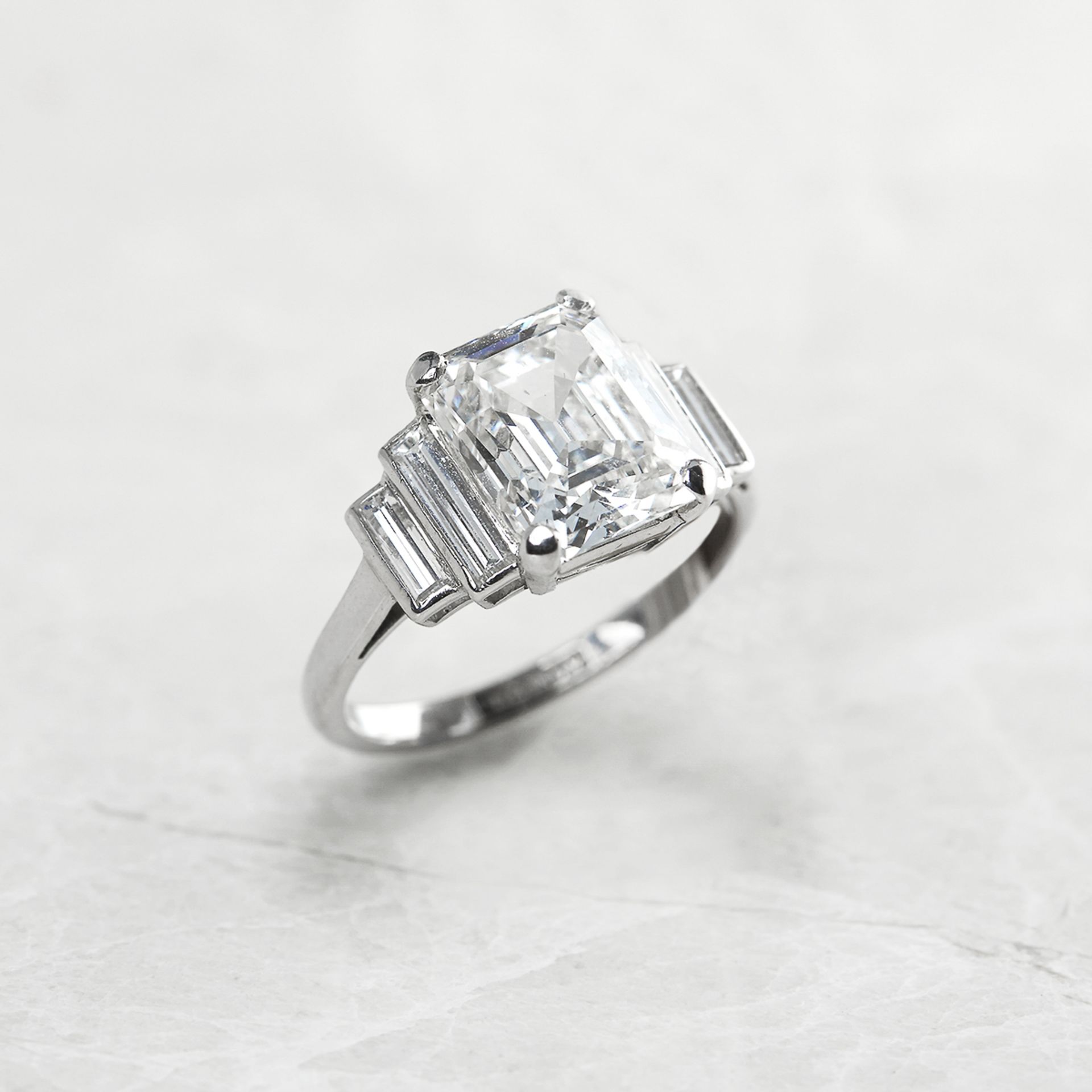 Platinum Emerald Cut 3.54ct Diamond Ring