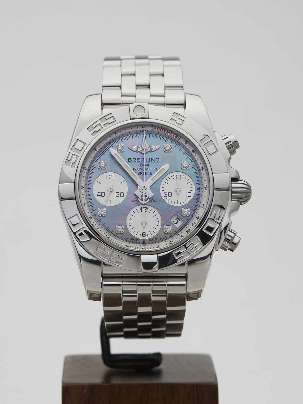 Breitling Chronomat Chronomat Mother of Pearl/Diamonds 41mm Stainless Steel AB014012/G712 - Image 2 of 9