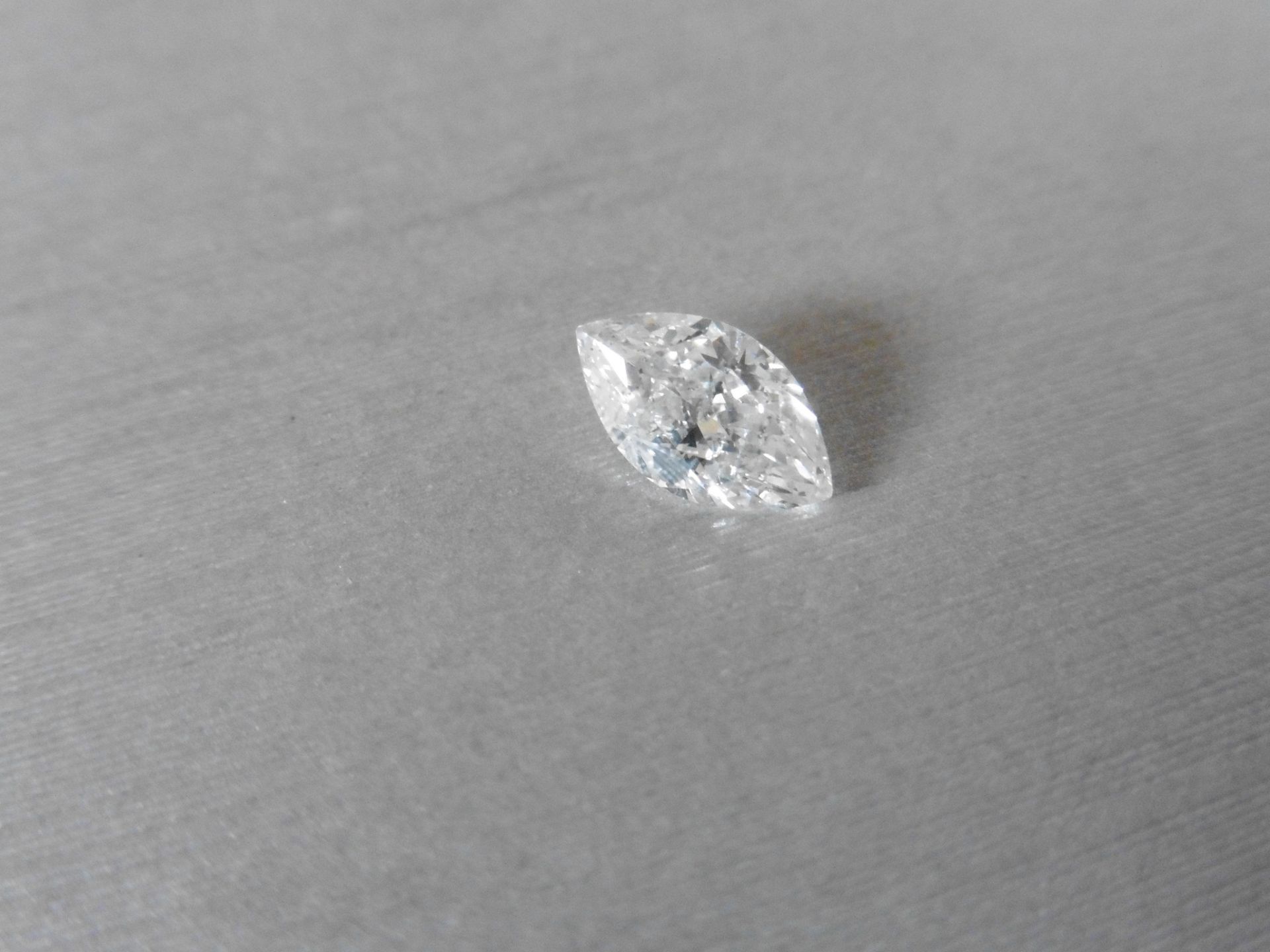 1.20ct marquise cut diamond. G colour, SI3 clarity. Measurements – 9.74 x 5.64 x 3.54mm. Ideal for