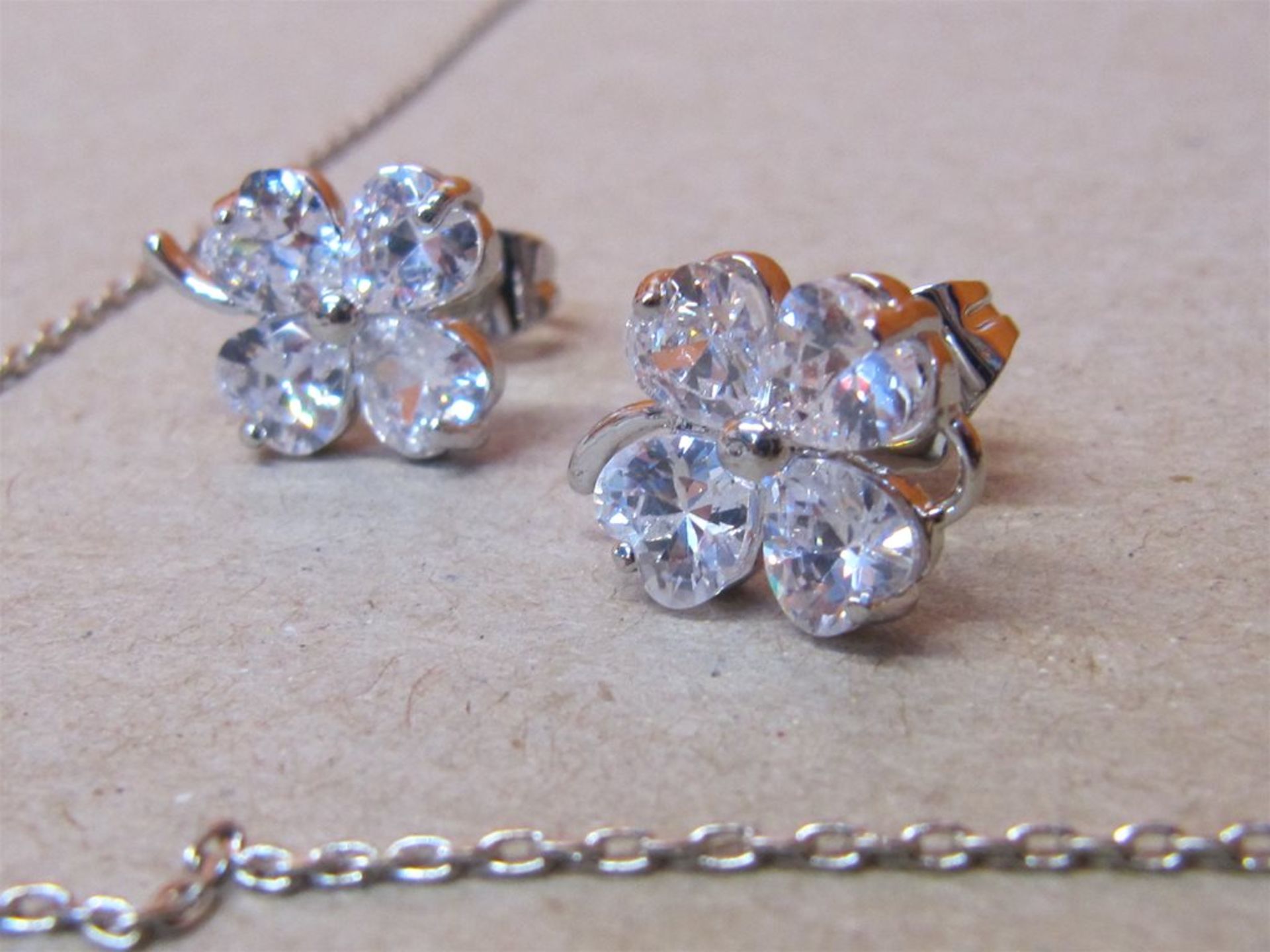 Necklace & Earring Set with Swarovski Elements. Free Shipping when you Win 2 Lots or more. - Image 6 of 7