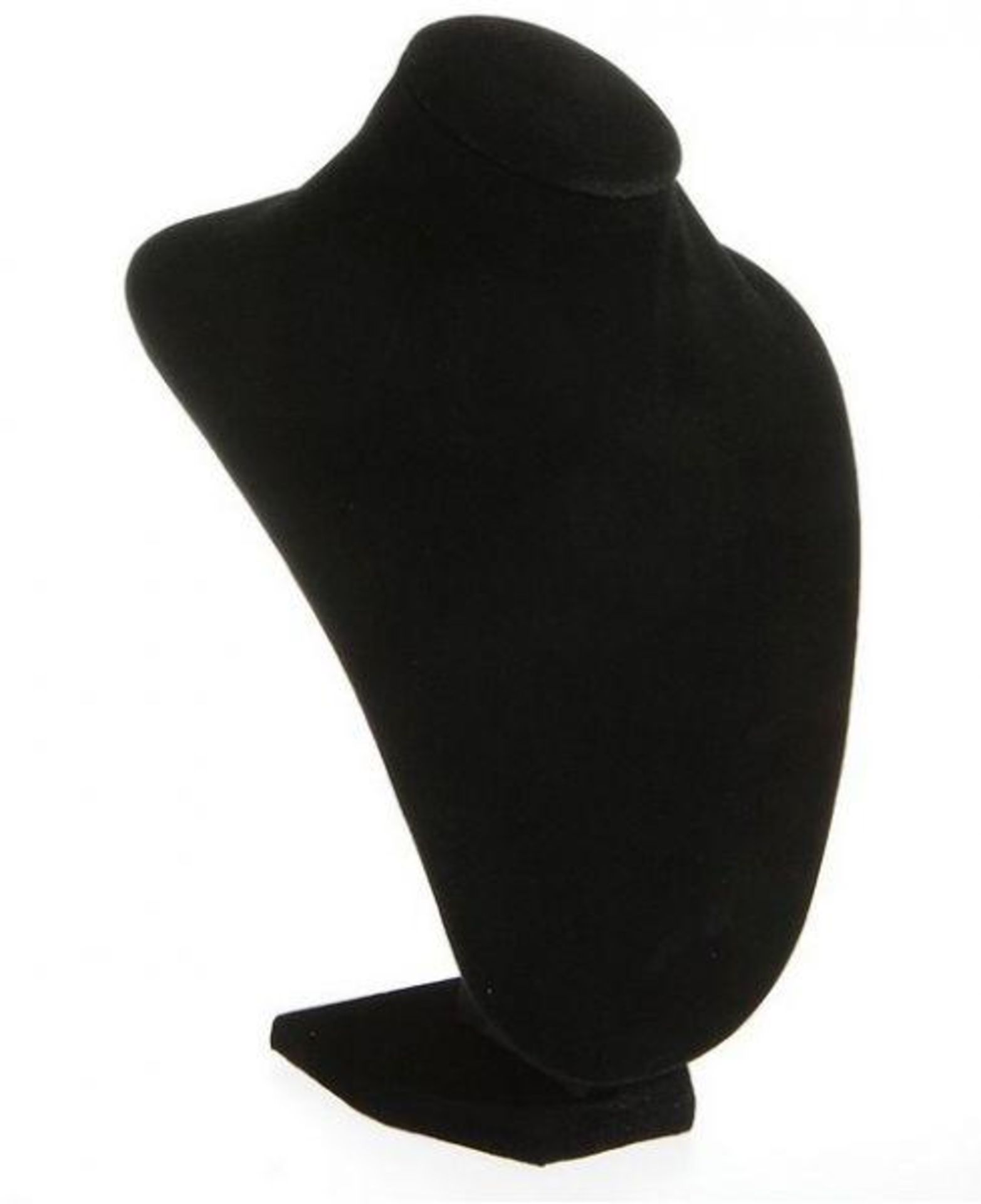 Trade Quantity - 10 x Jewellery Display Upright Busts in a Black Velvet Finish - 8"