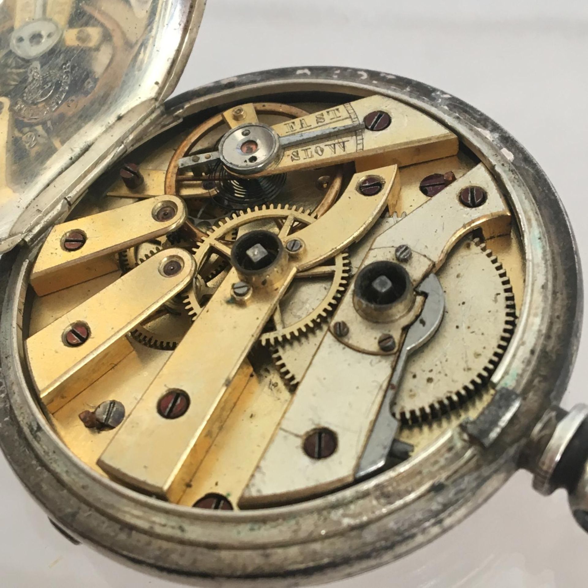 An antique JOHN BENNETT pocket watch for repair, the case marked Fine Silver - Image 4 of 6