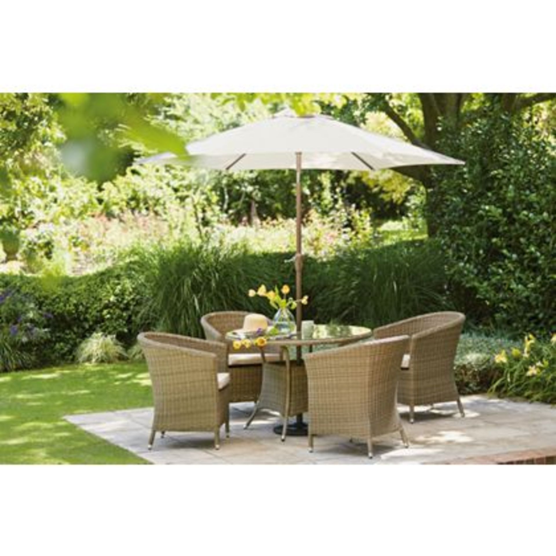 New Worcester 4 Seater Rattan Effect Garden Furniture Set. RRP £599.99. ade from hand woven - Image 2 of 5
