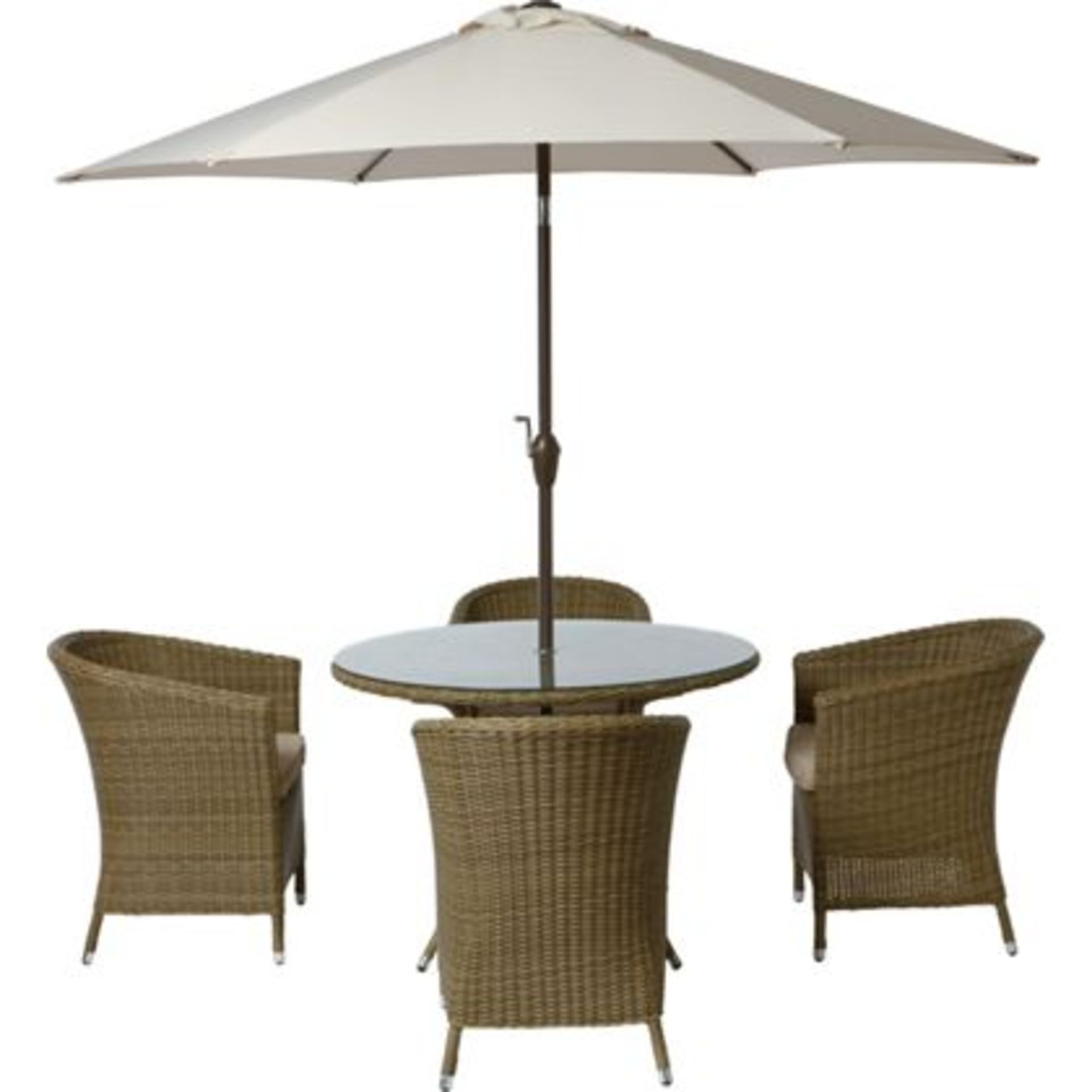 New Worcester 4 Seater Rattan Effect Garden Furniture Set. RRP £599.99. ade from hand woven