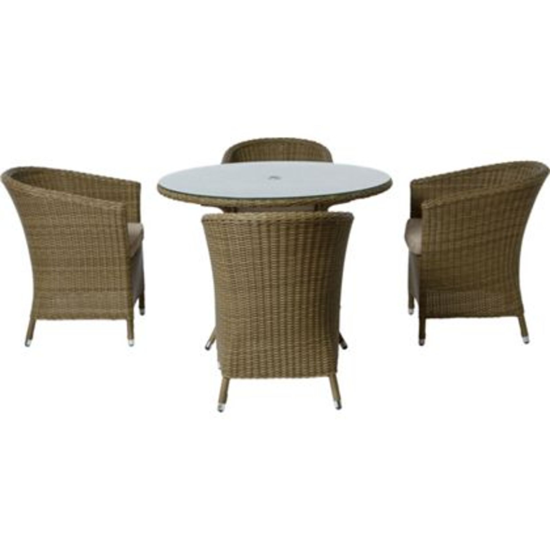 New Worcester 4 Seater Rattan Effect Garden Furniture Set. RRP £599.99. ade from hand woven - Image 4 of 5