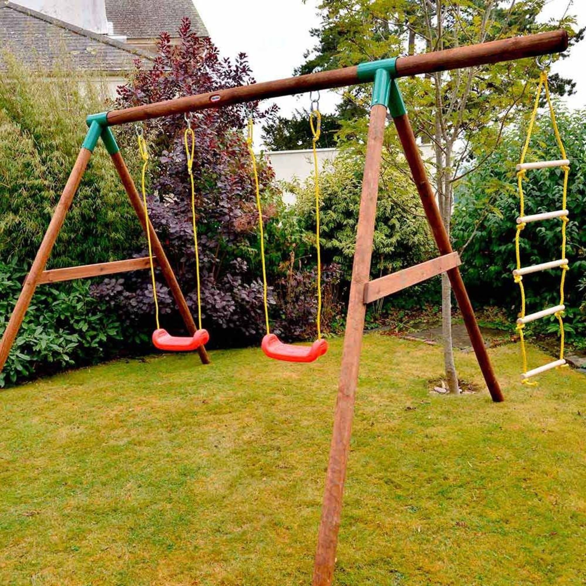 New Little Tikes Riga Swing with Ladder. RRP £349. This wooden play system will provide hours of - Image 2 of 2