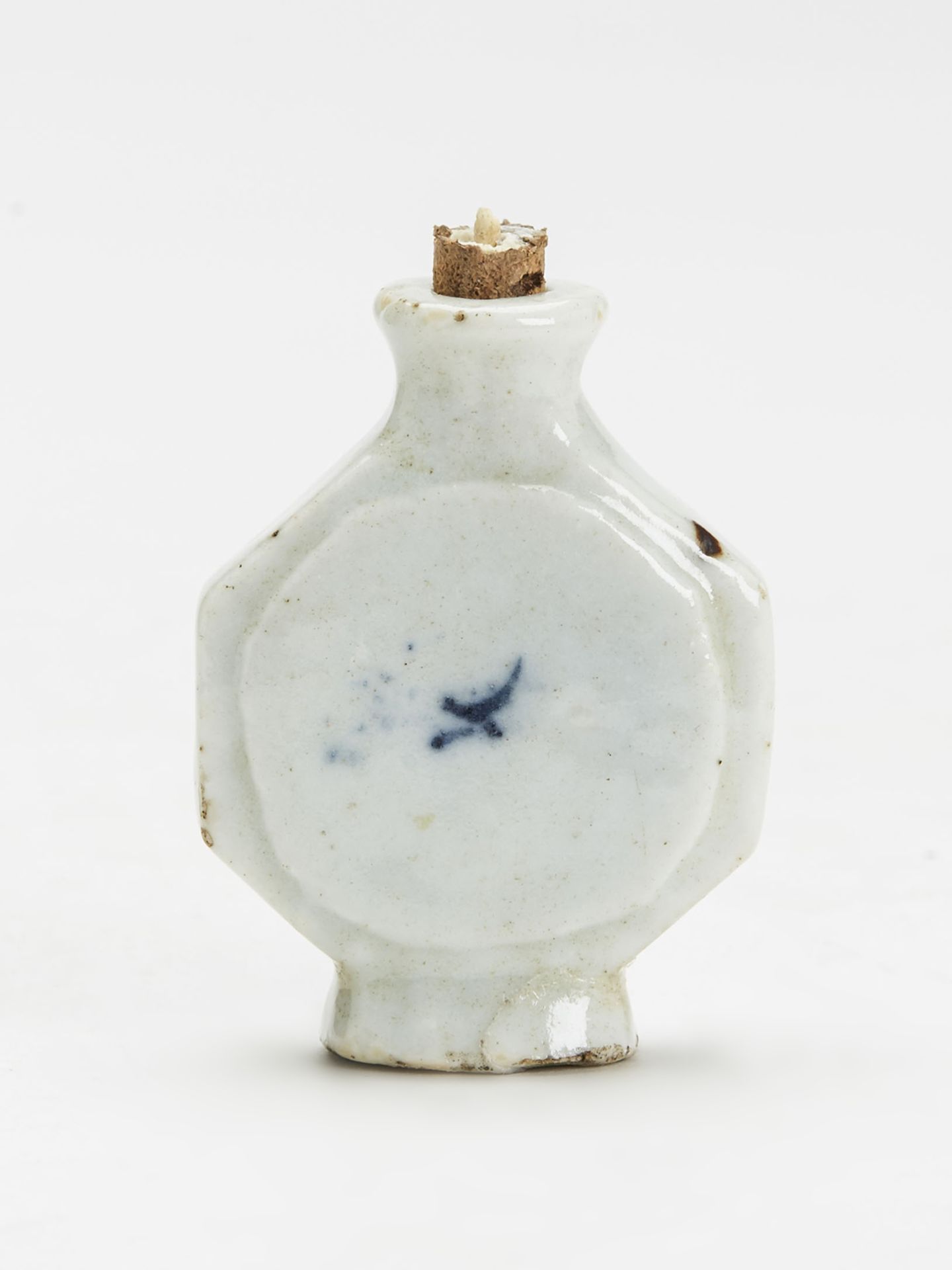 ANTIQUE CHINESE BLUE & WHITE LANDSCAPE SNUFF BOTTLE 18/19 C - Image 2 of 11