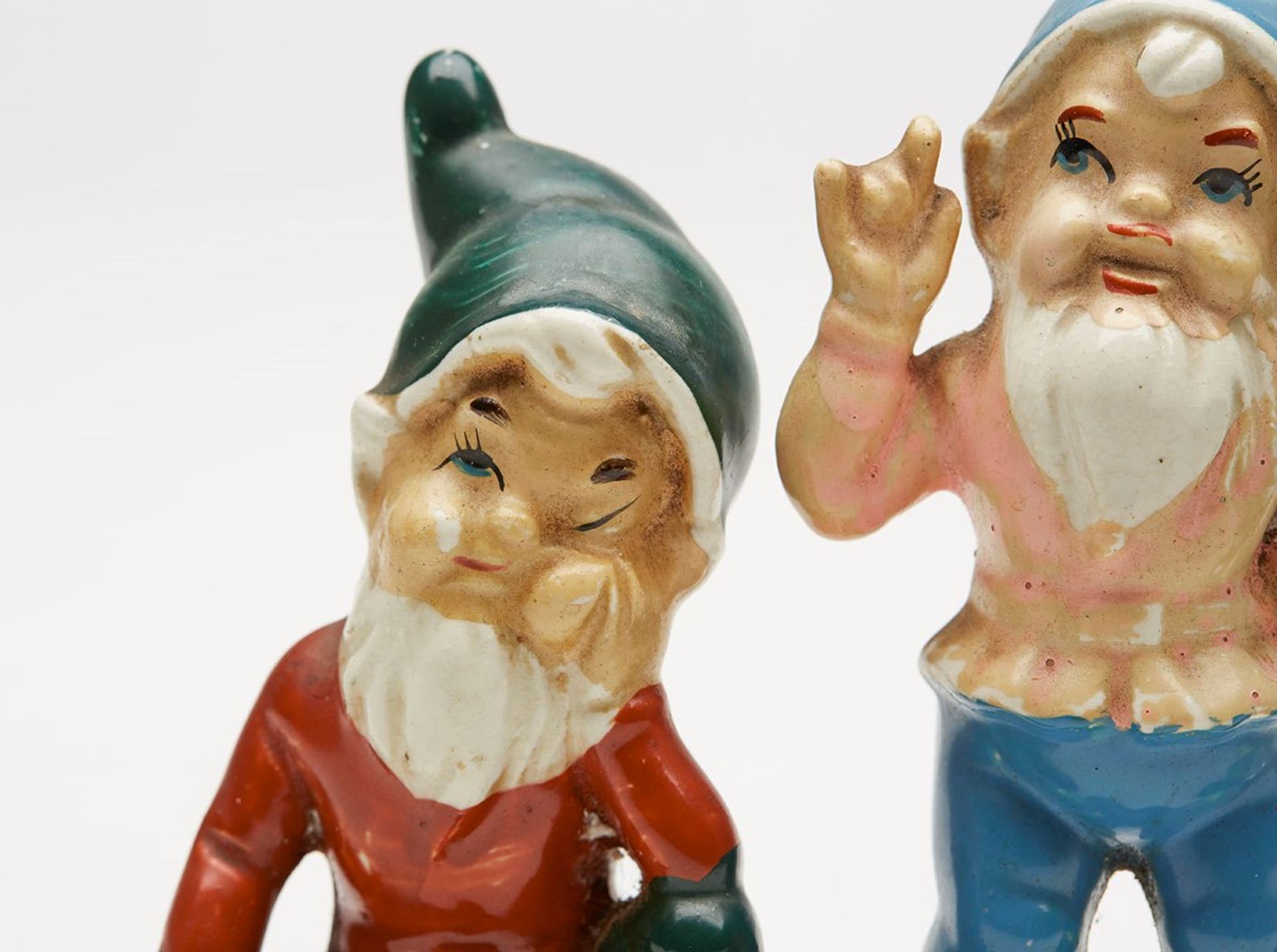 VINTAGE CONTINENTAL POTTERY GNOME FIGURES EARLY 20TH C - Image 2 of 7