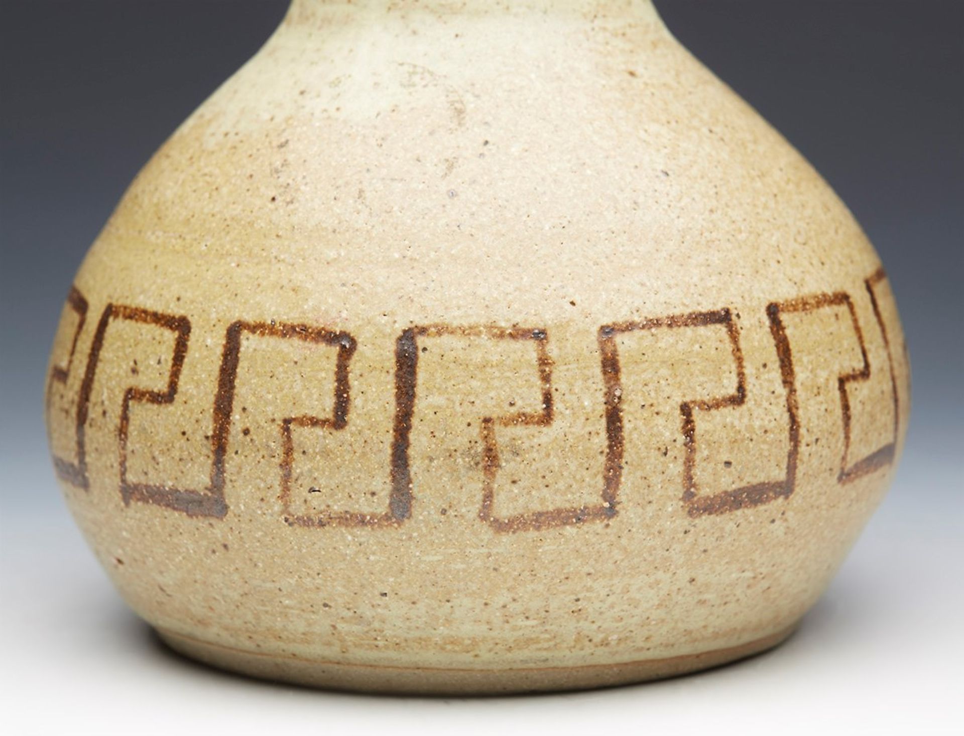 CHRISTOPHER BROWN STUDIO POTTERY GREEK KEY PATTERN VASE 20TH C. - Image 2 of 8