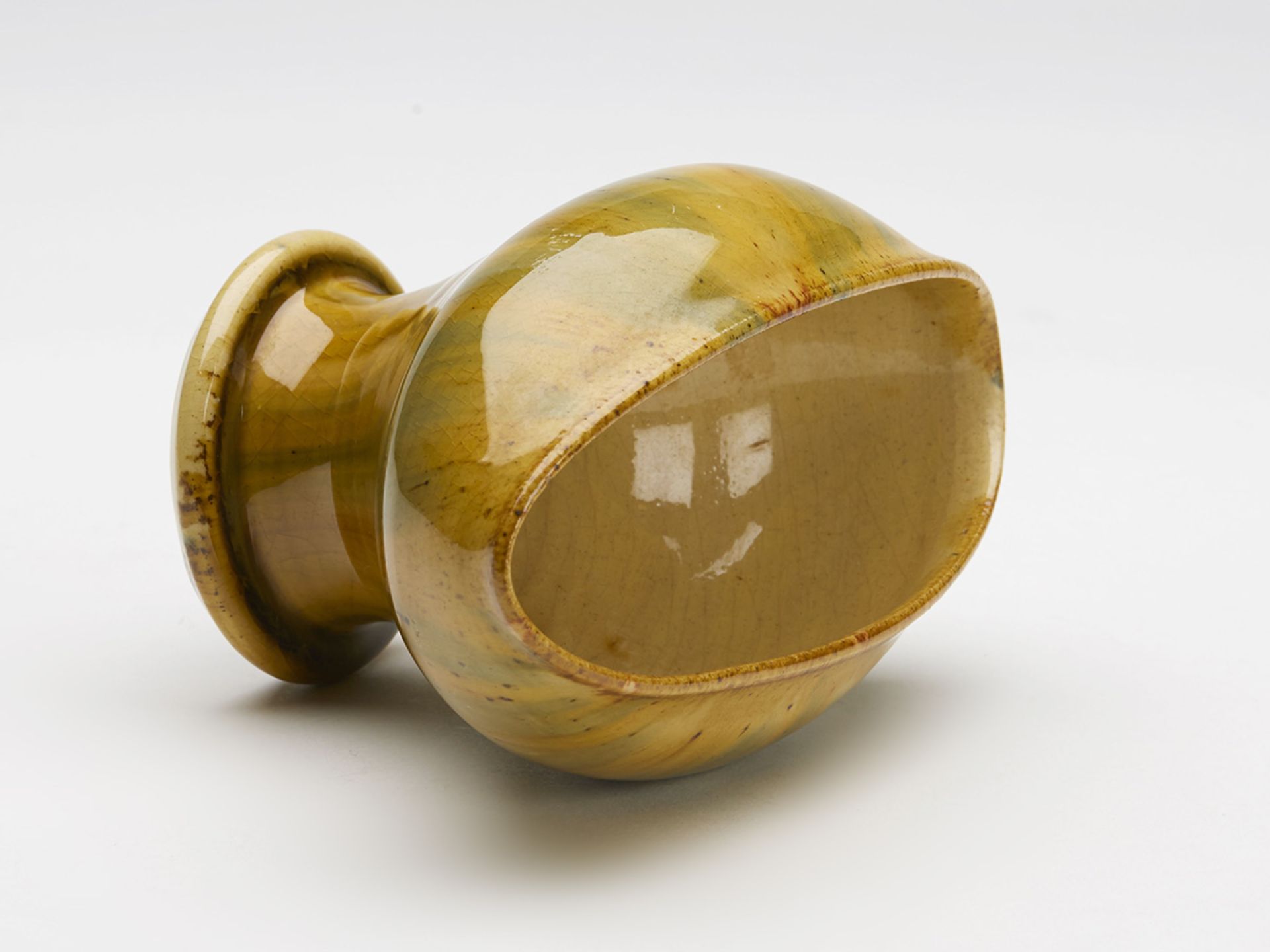 UNSUAL EWENNY STUIDO POTTERY DRIP GLAZE VASE 20TH C. - Image 6 of 7