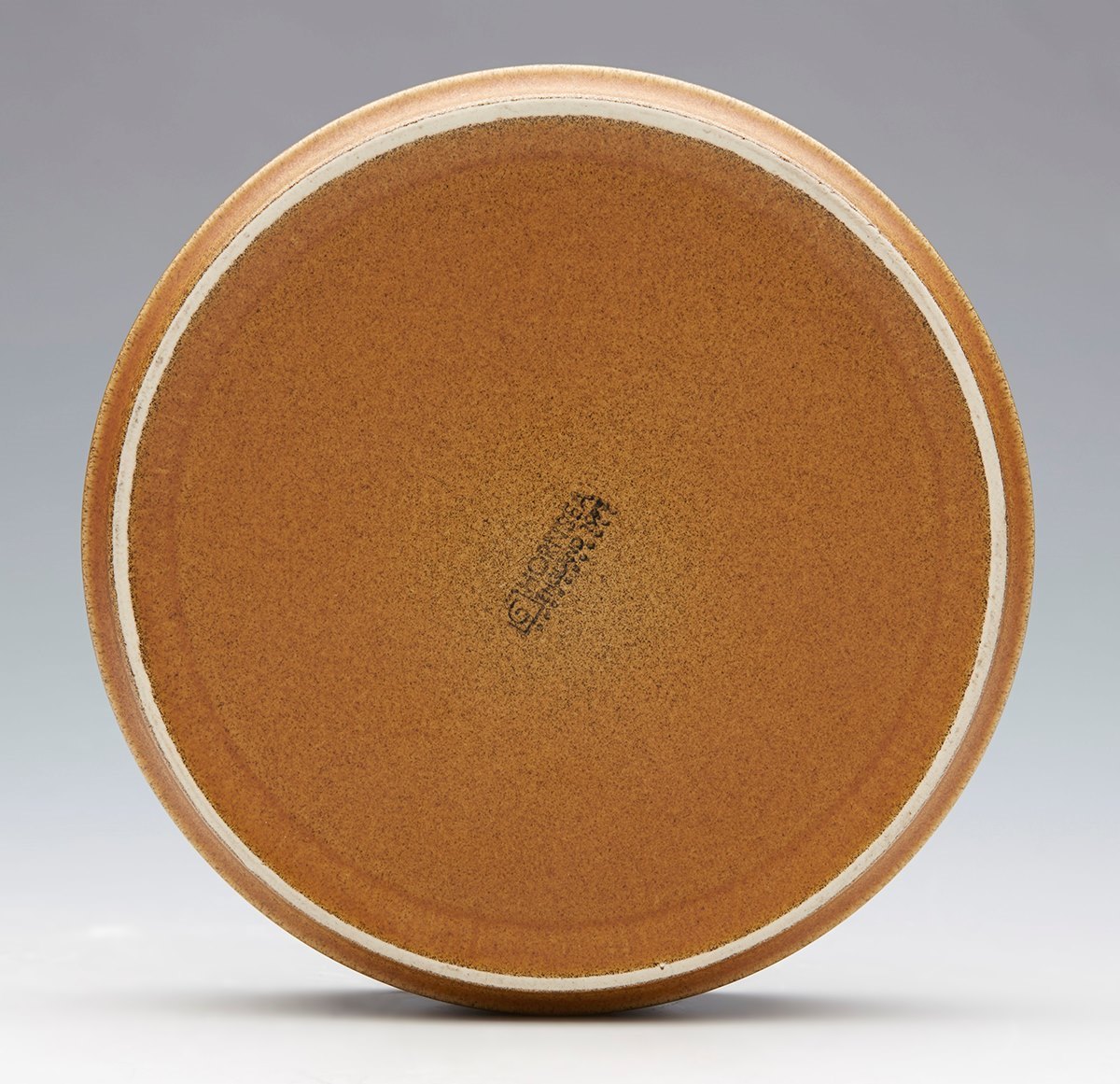 HORNSEA MODERNIST DISH WITH ENAMEL ROUNDEL DESIGNS c.1970 - Image 4 of 6