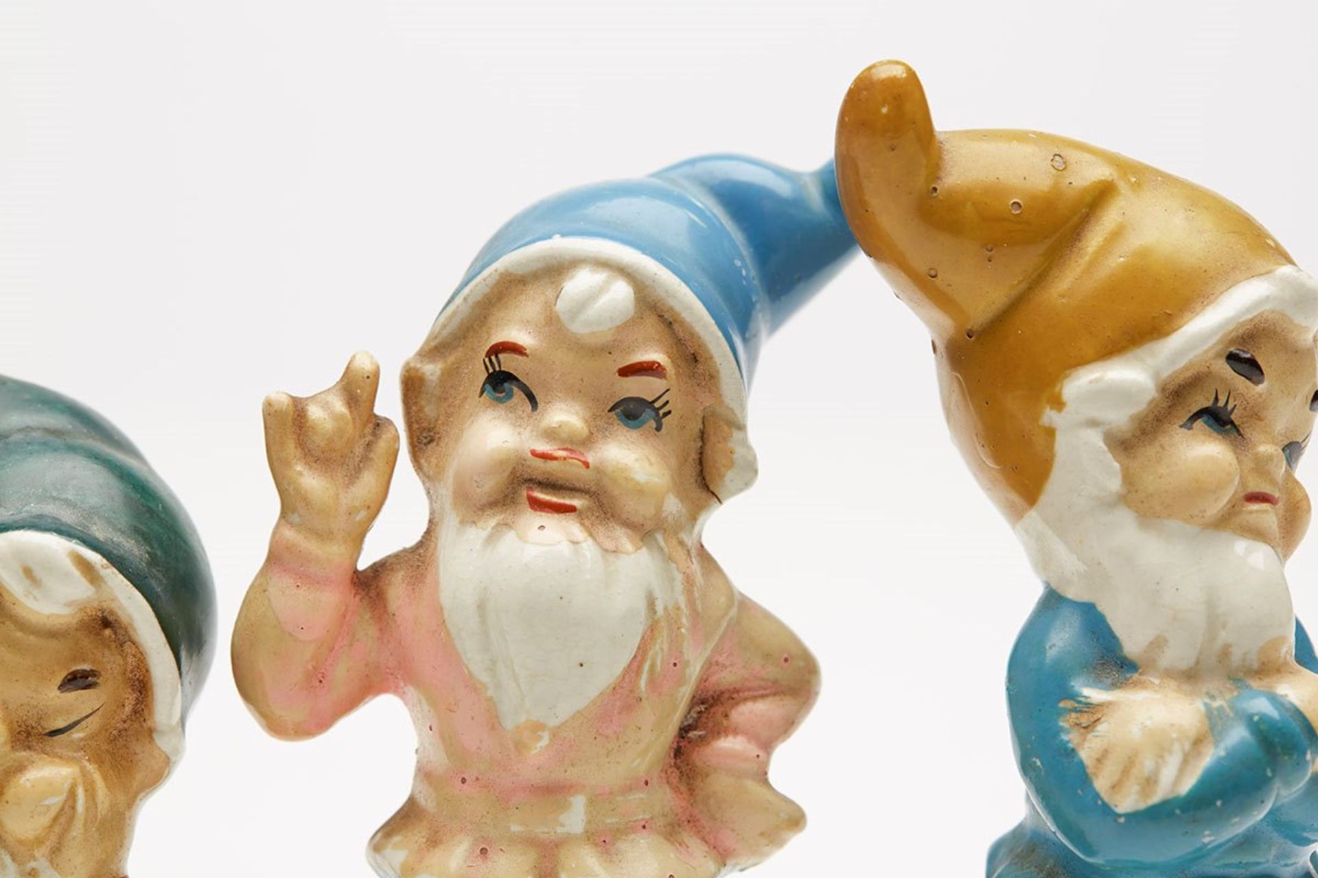 VINTAGE CONTINENTAL POTTERY GNOME FIGURES EARLY 20TH C - Image 4 of 7