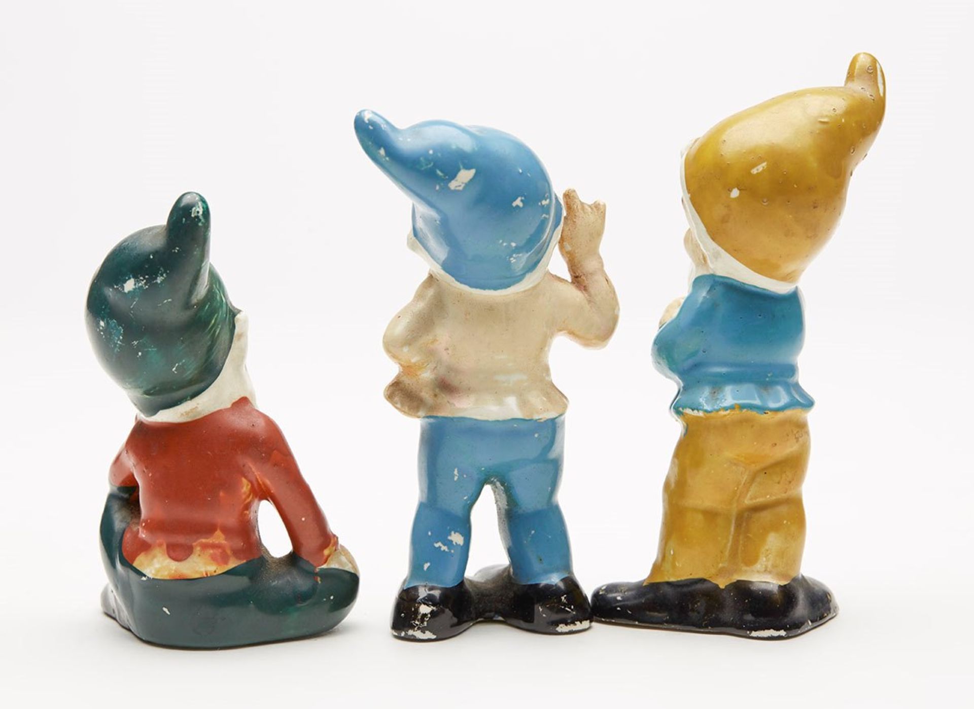 VINTAGE CONTINENTAL POTTERY GNOME FIGURES EARLY 20TH C - Image 5 of 7