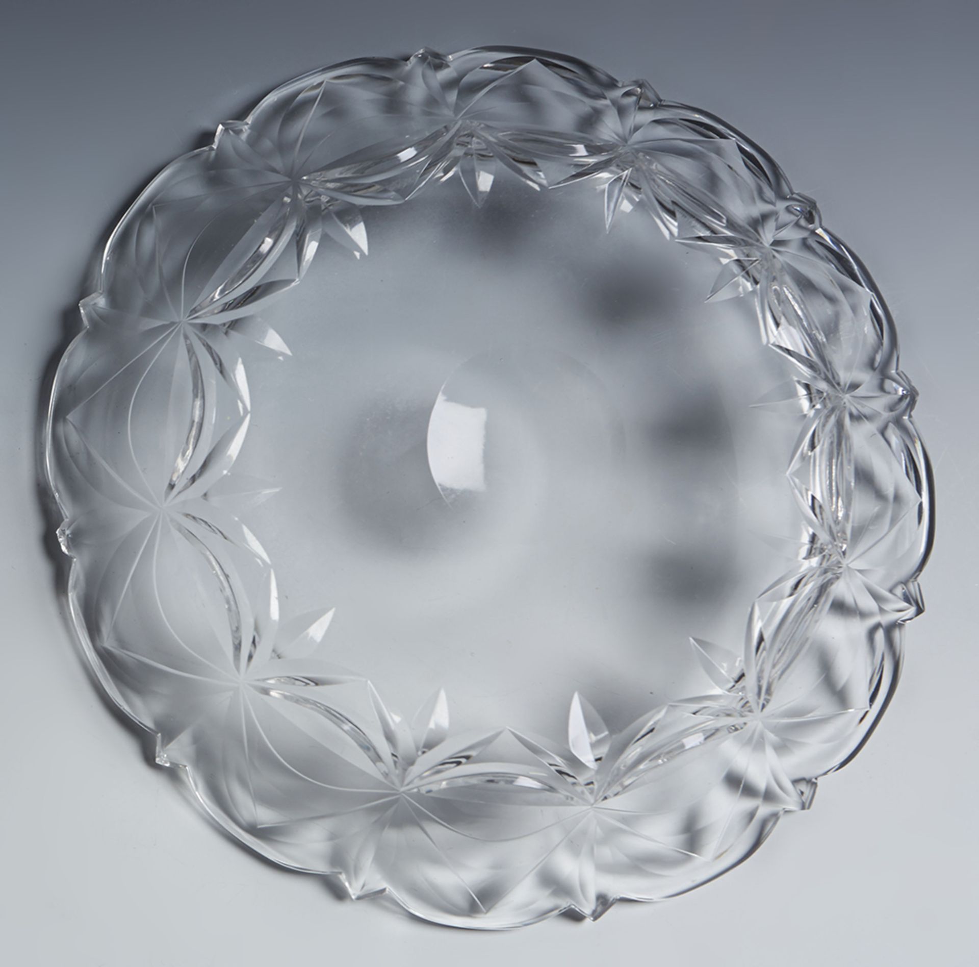 ANTIQUE GEORGIAN CUT GLASS PLATE 18/19TH C. - Image 5 of 7