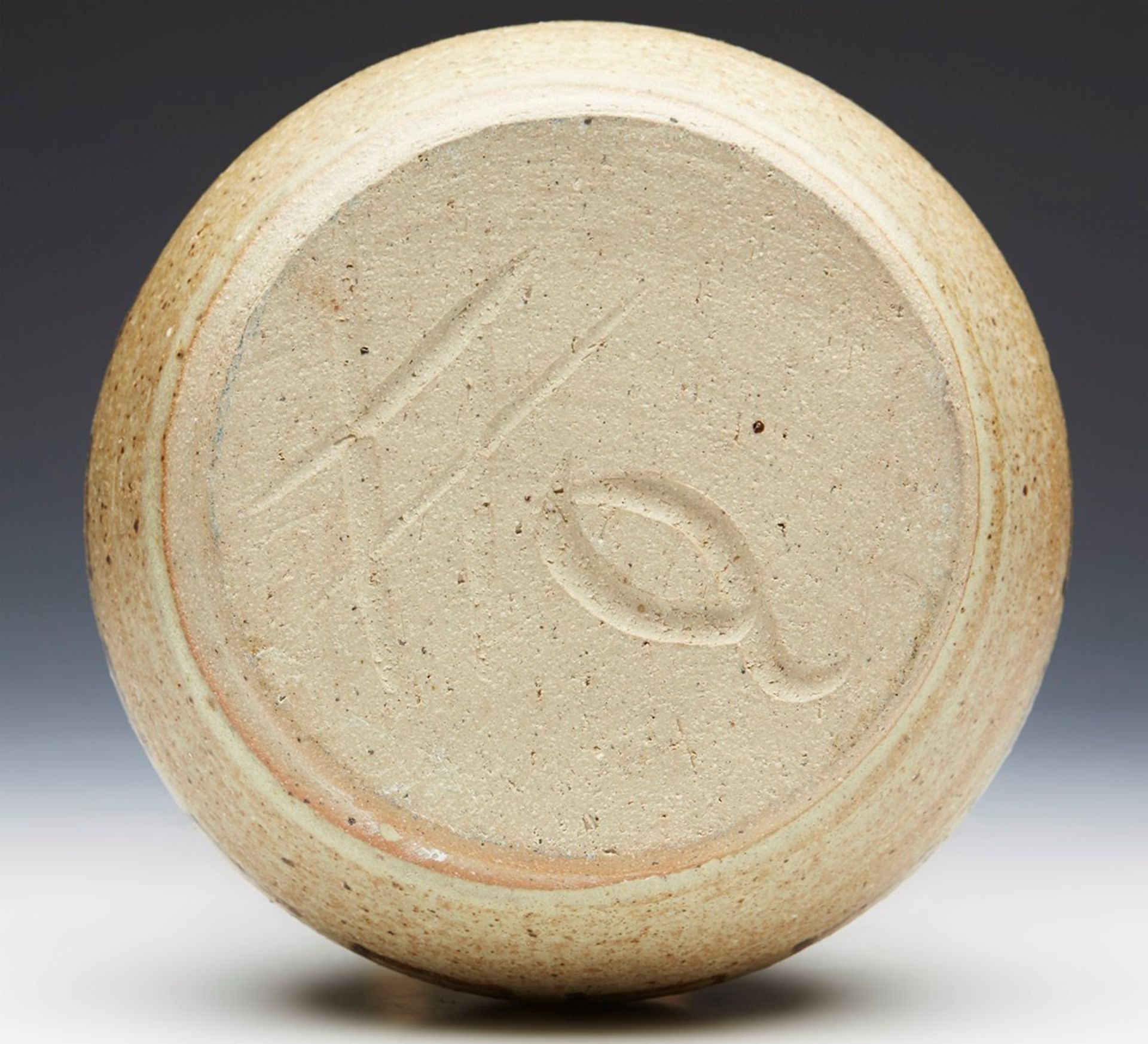 CHRISTOPHER BROWN STUDIO POTTERY GREEK KEY PATTERN VASE 20TH C. - Image 5 of 8